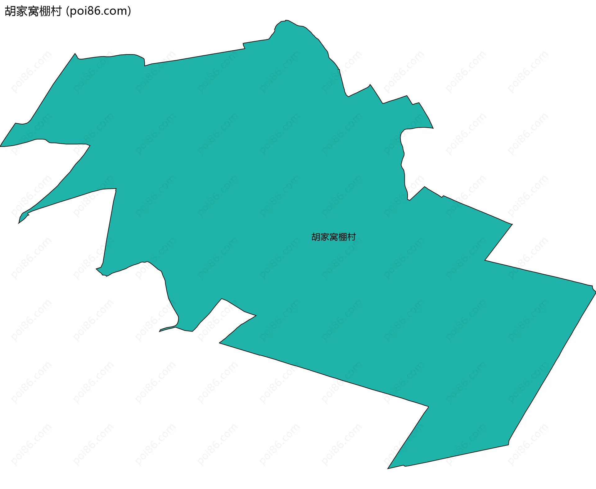 胡家窝棚村边界地图