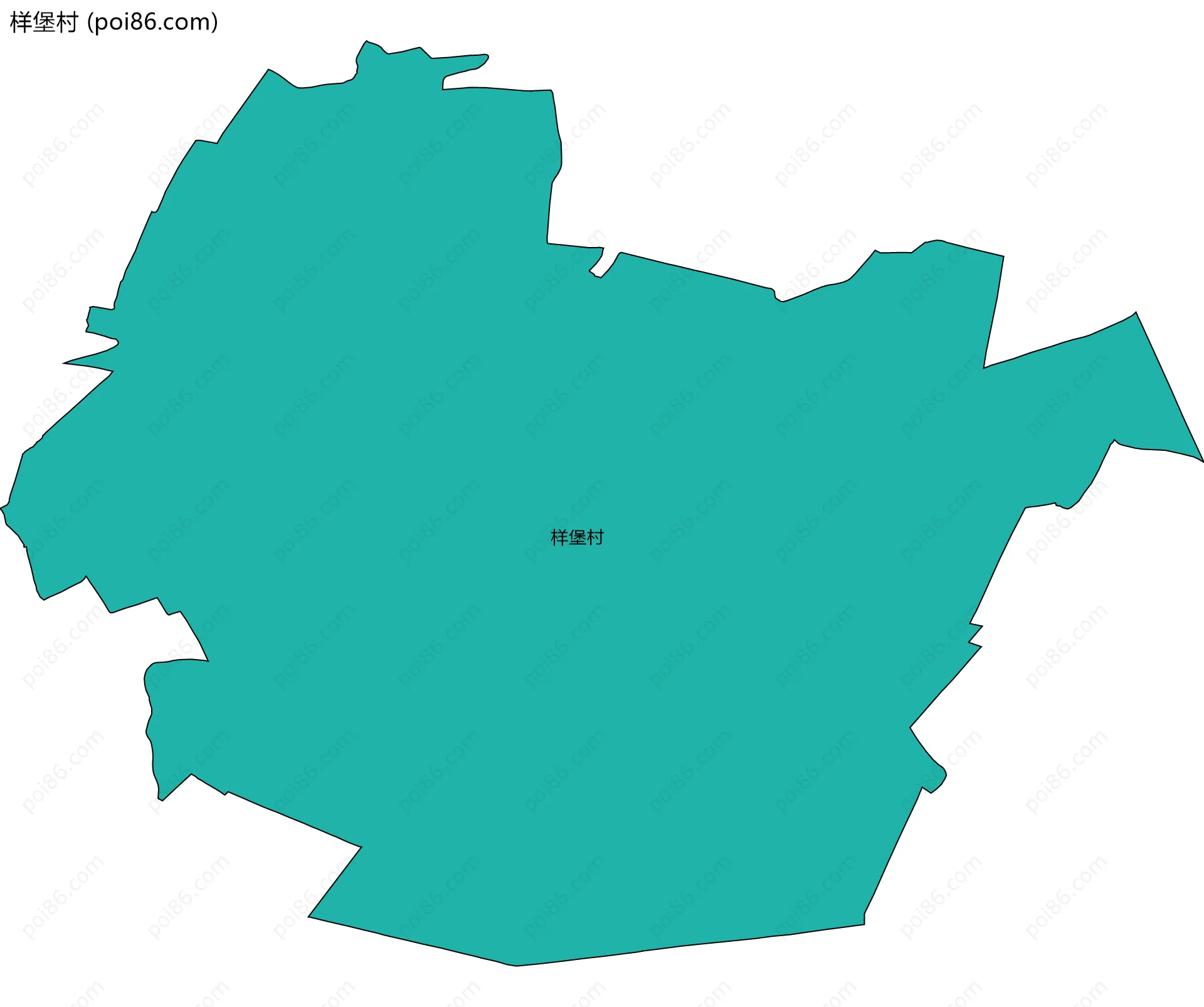 样堡村边界地图