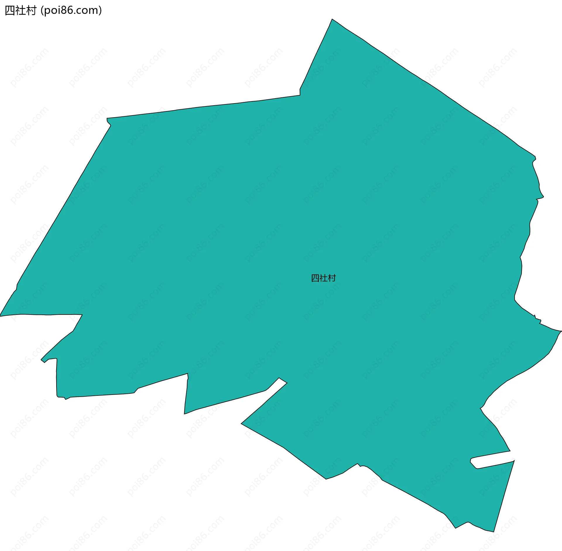 四社村边界地图