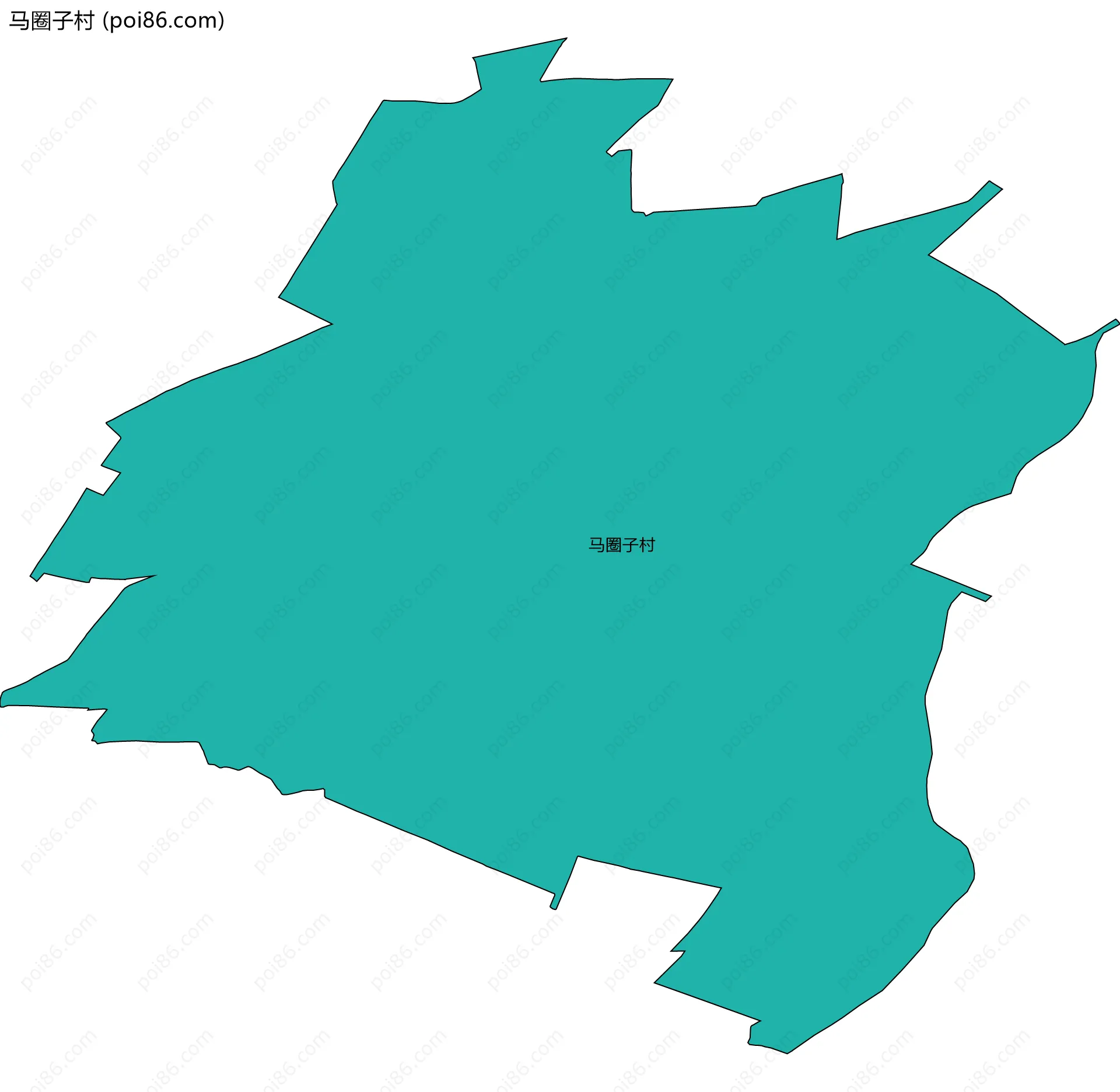 马圈子村边界地图