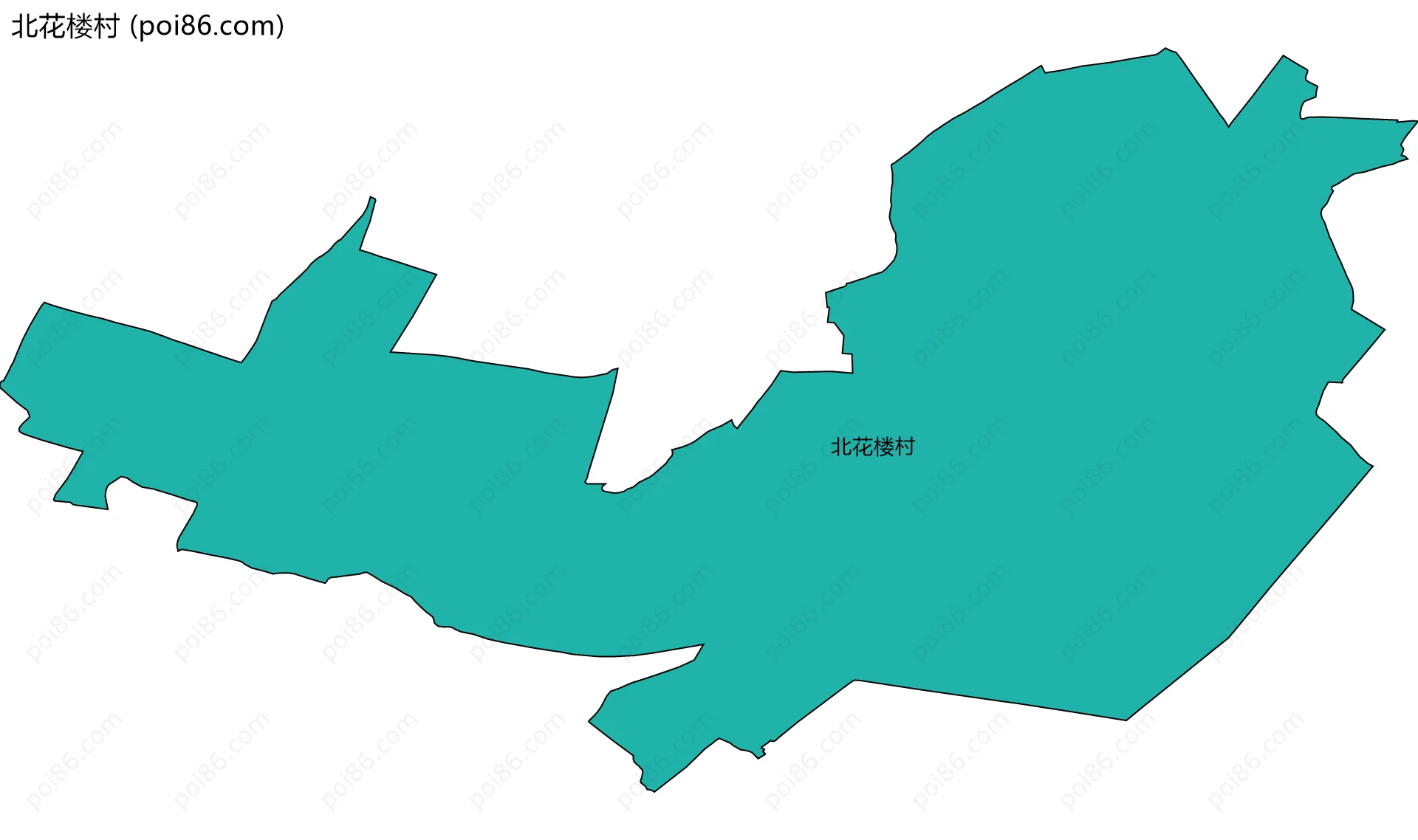 北花楼村边界地图