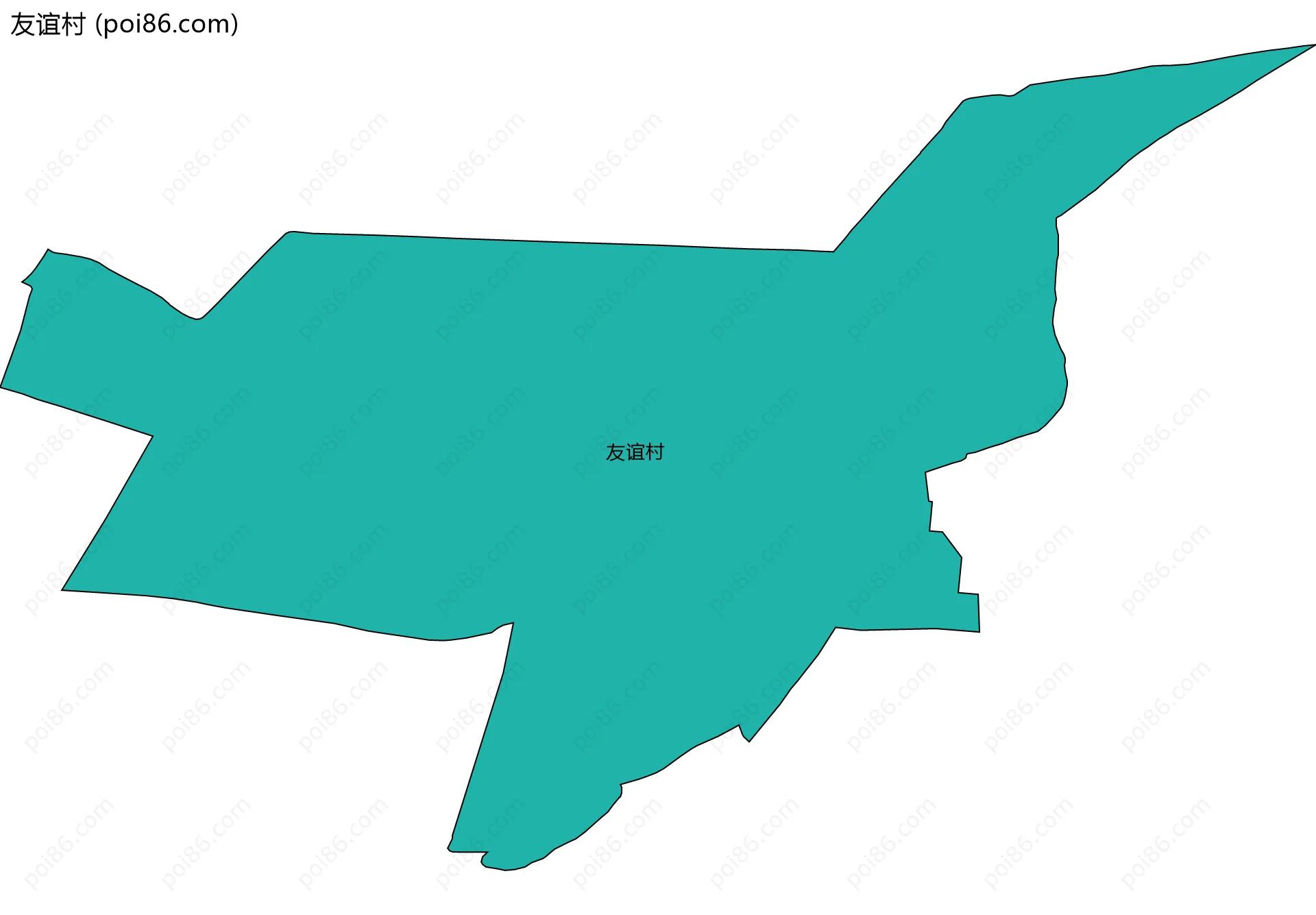 友谊村边界地图