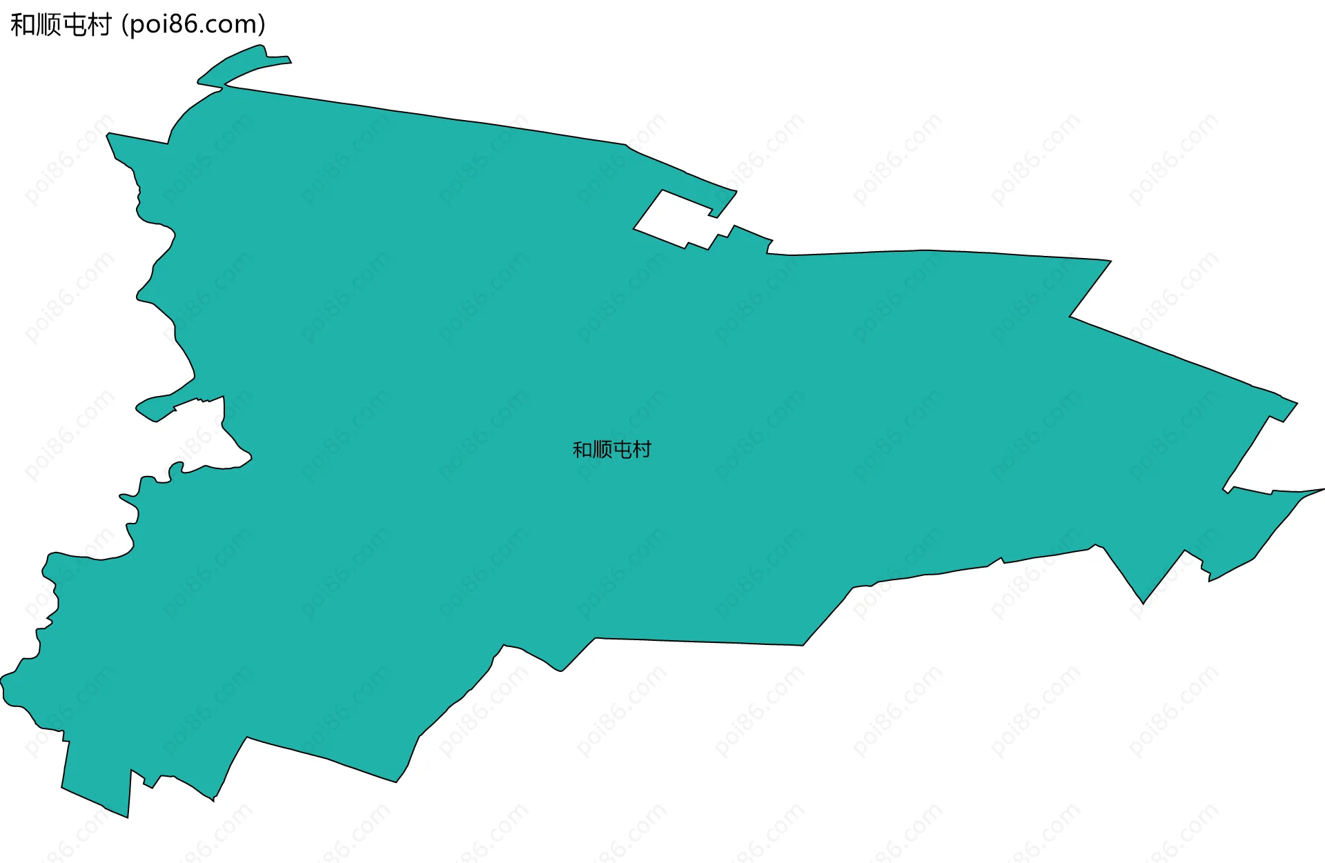 和顺屯村边界地图