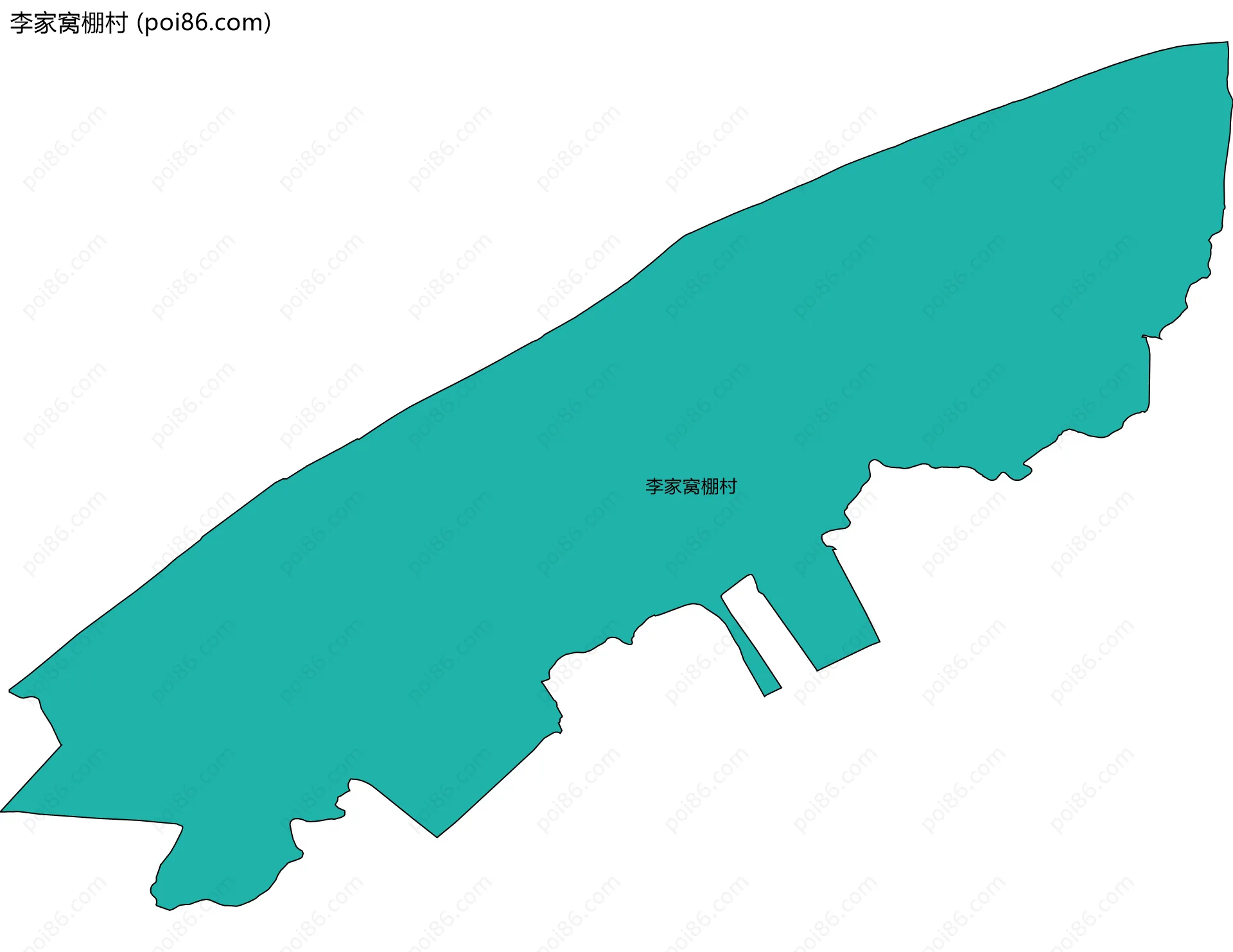 李家窝棚村边界地图
