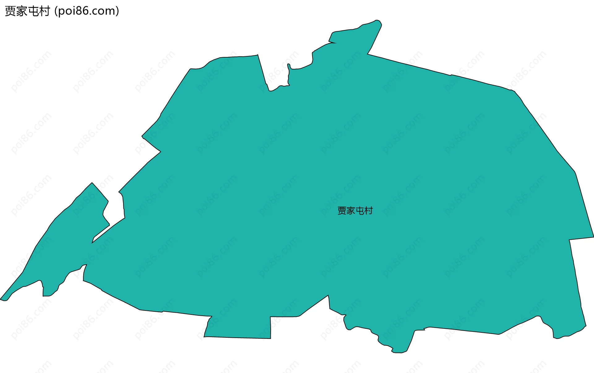 贾家屯村边界地图