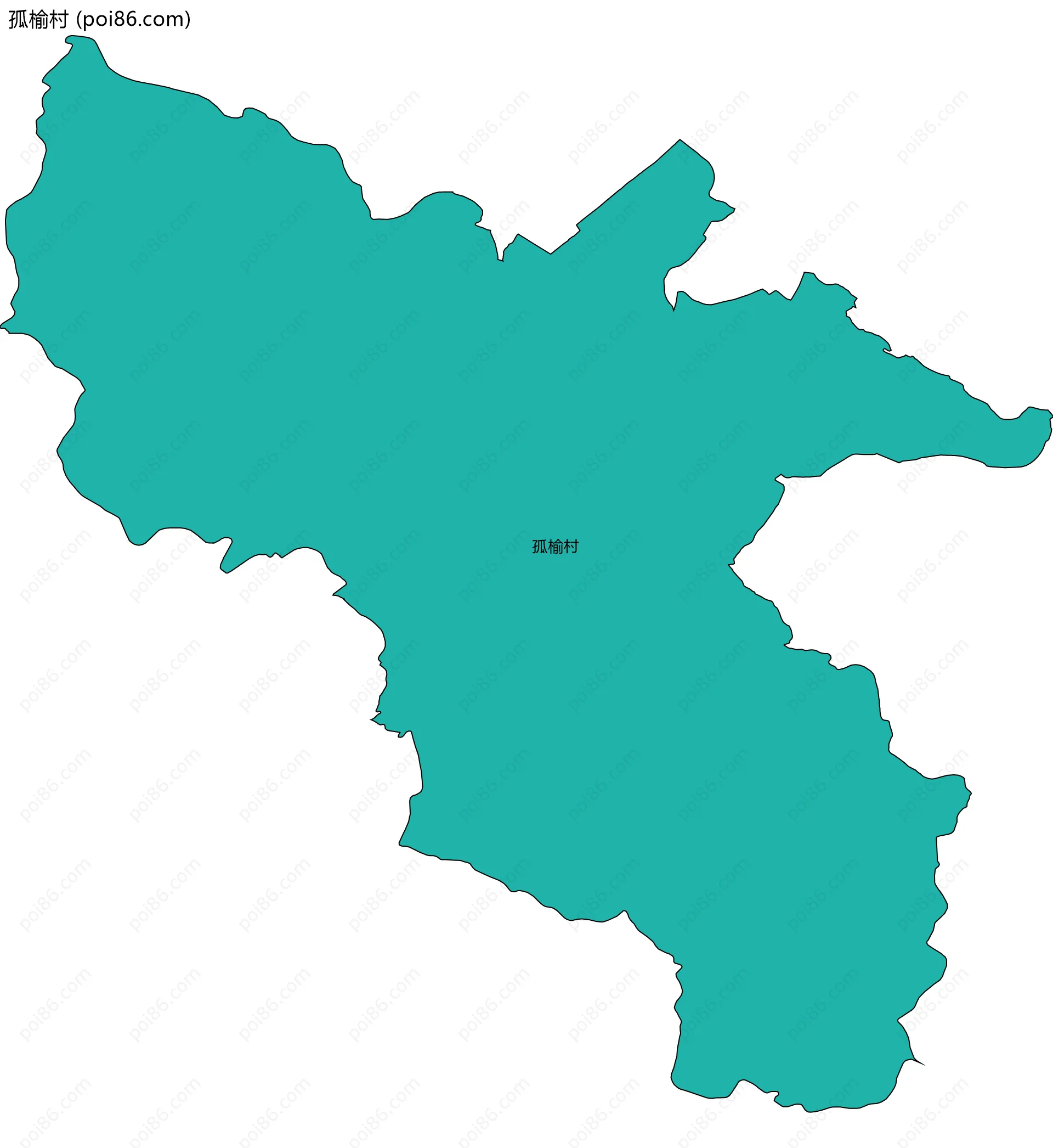 孤榆村边界地图