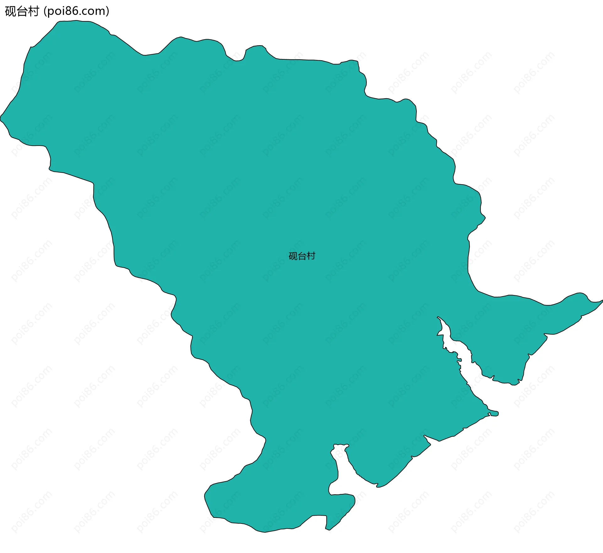 砚台村边界地图