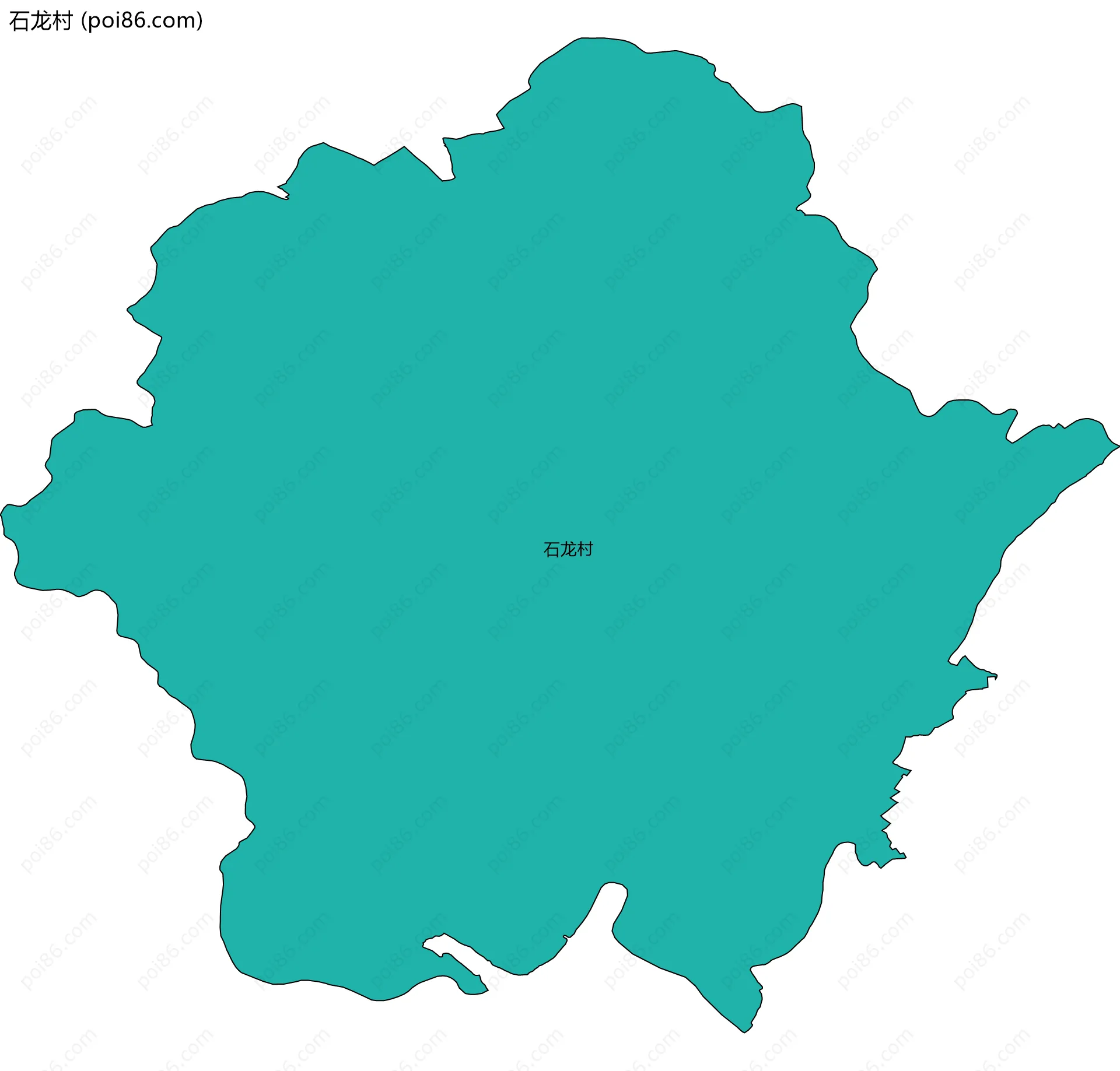 石龙村边界地图