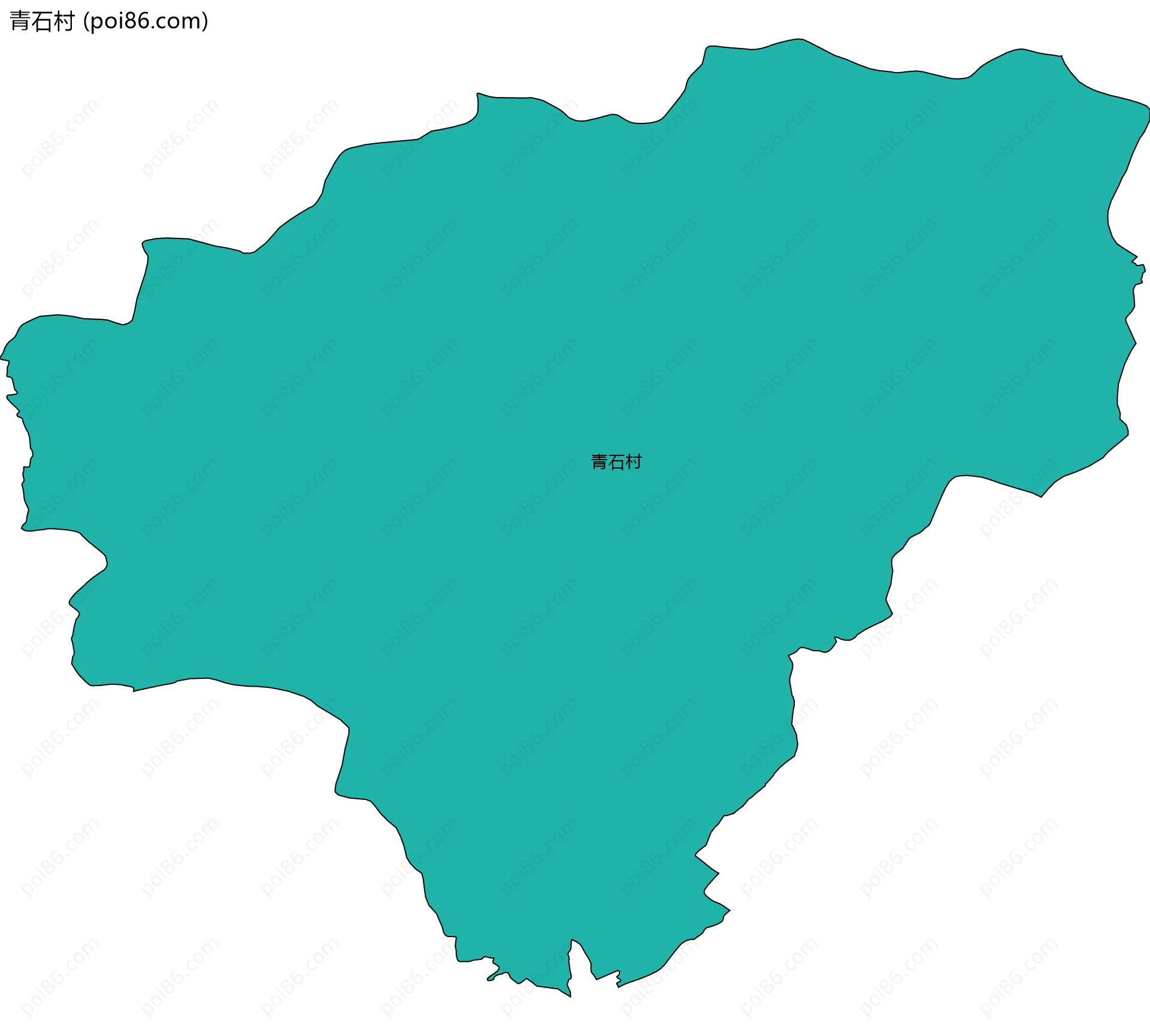 青石村边界地图