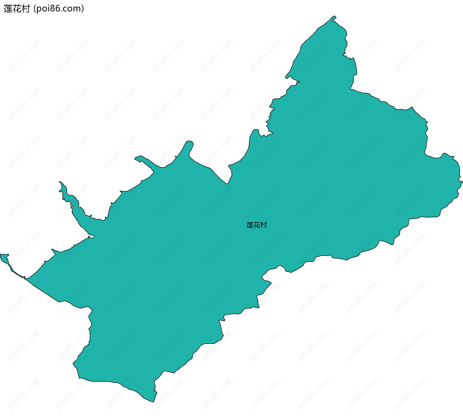 莲花村边界地图