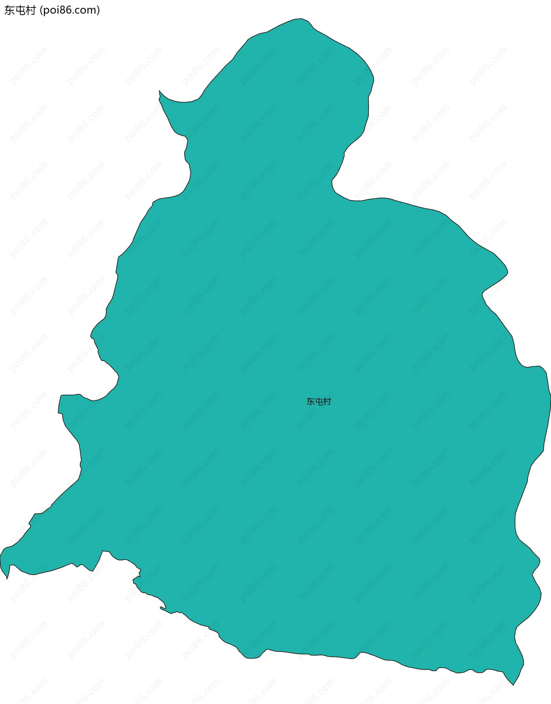 东屯村边界地图