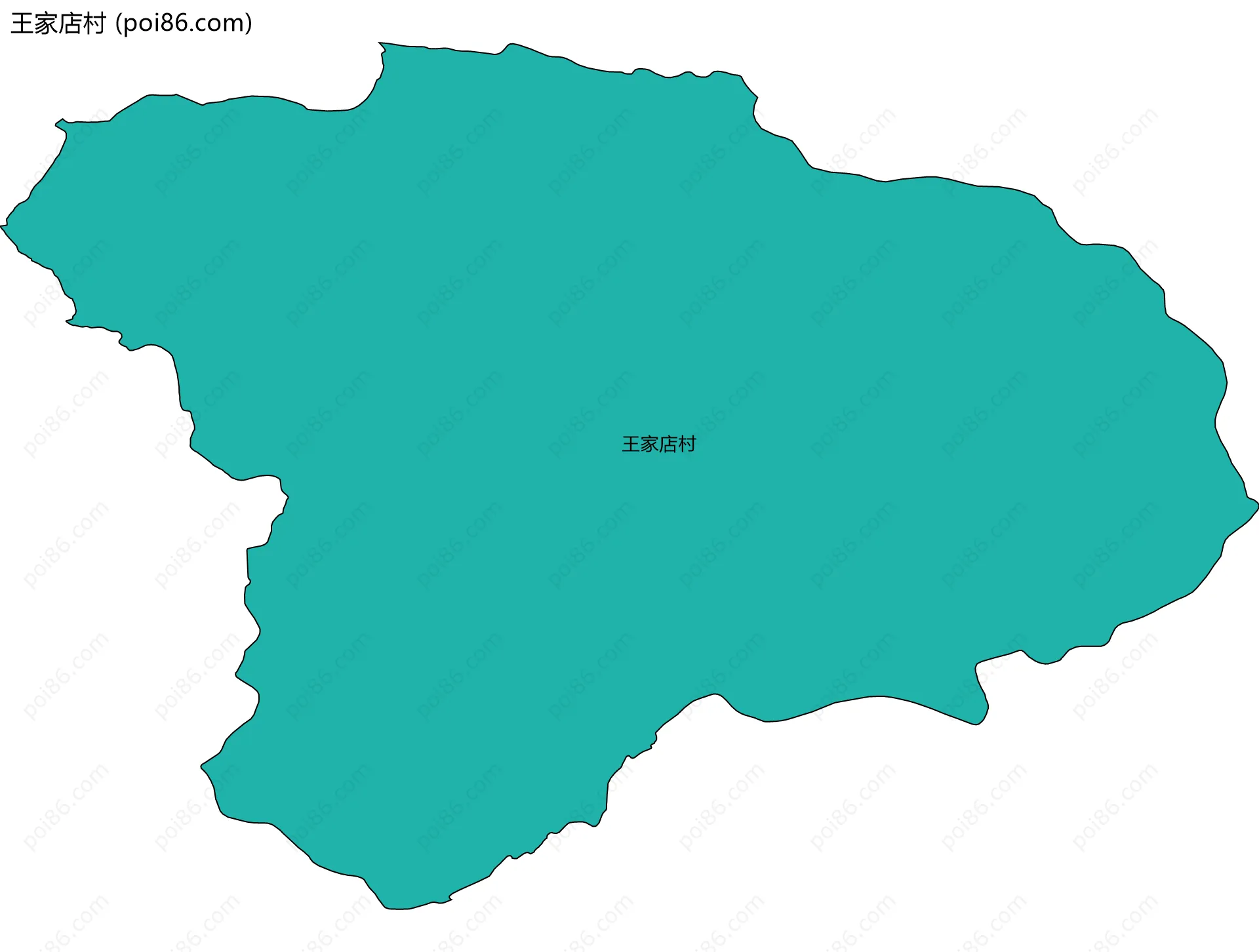 王家店村边界地图