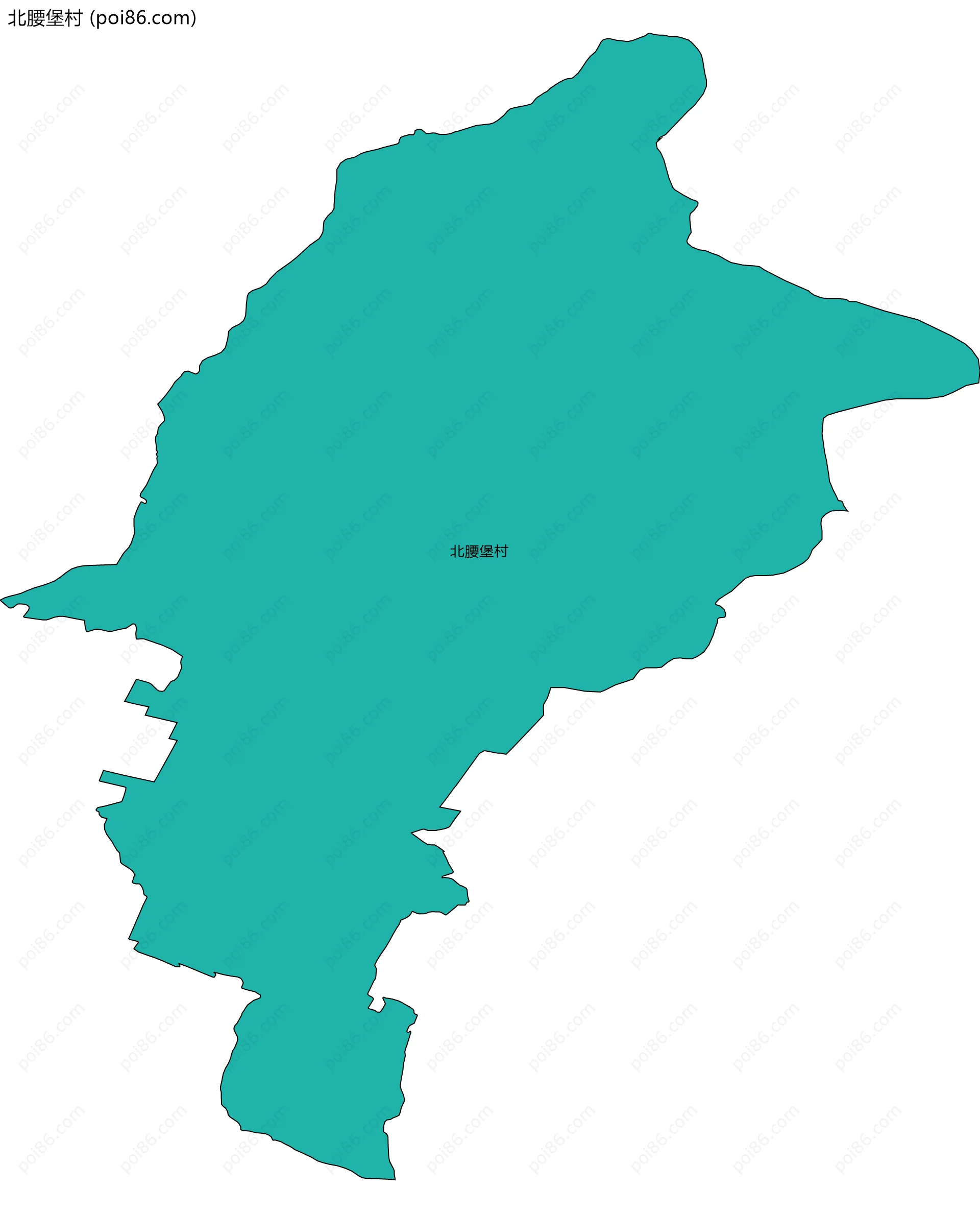 北腰堡村边界地图