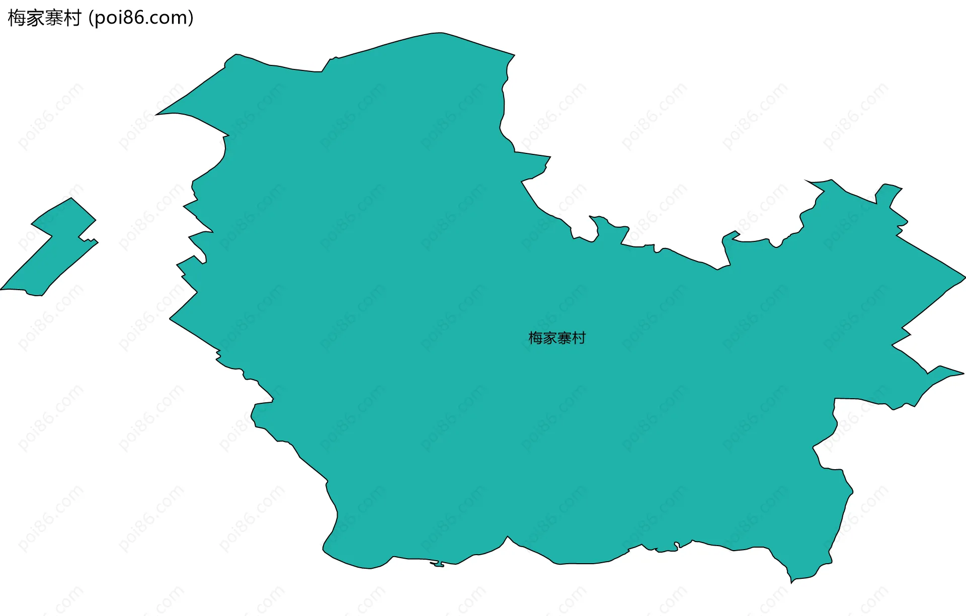 梅家寨村边界地图