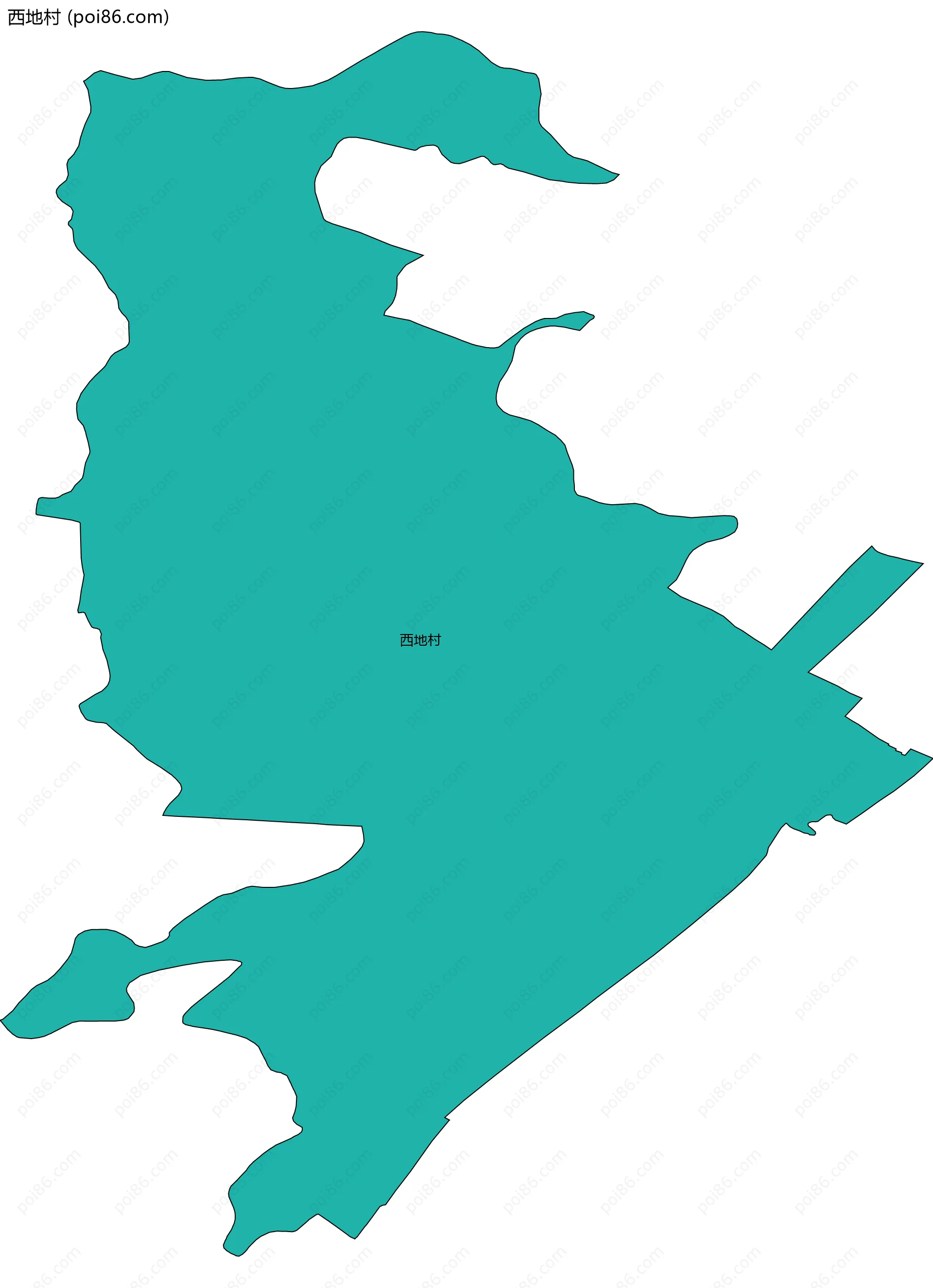西地村边界地图