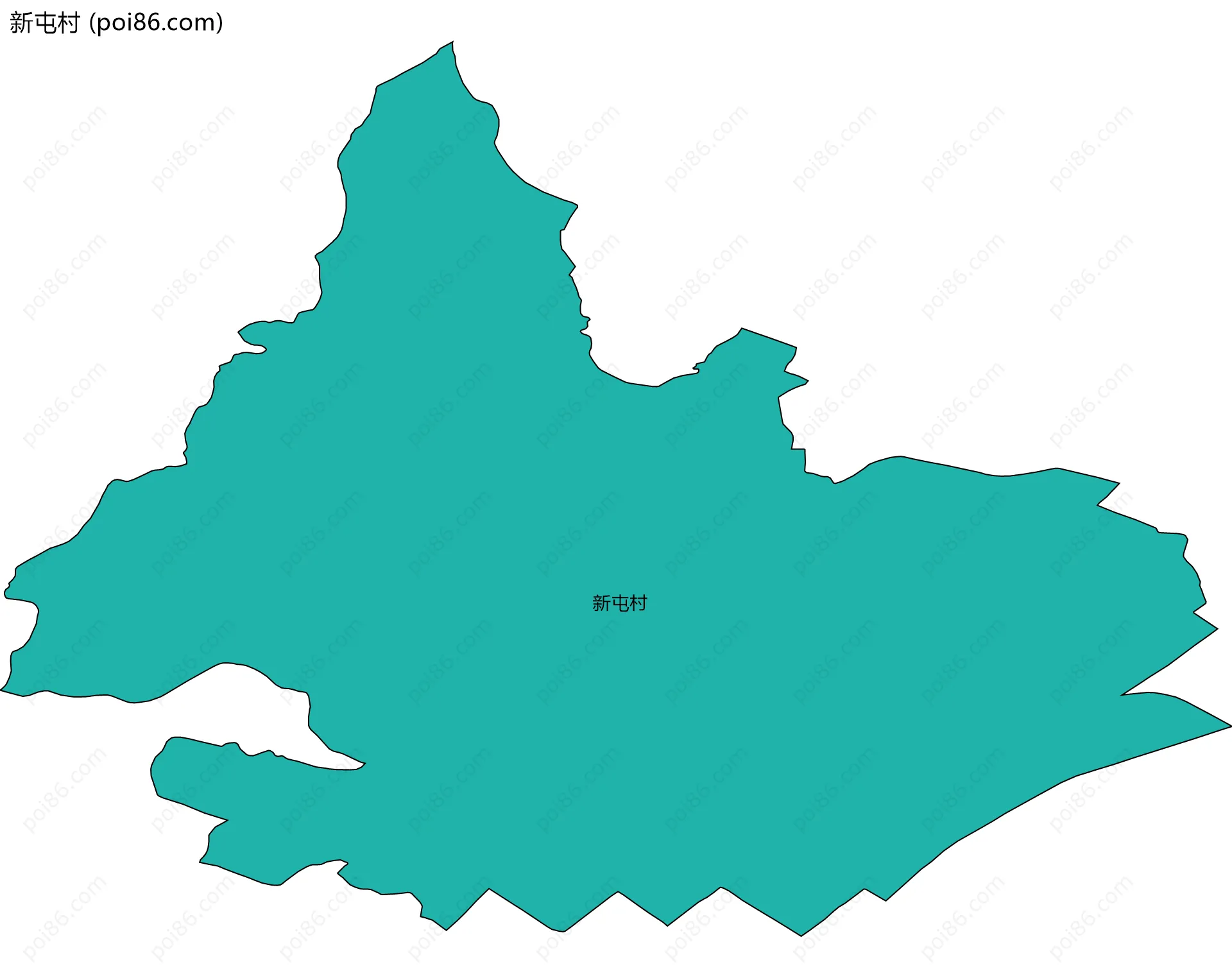 新屯村边界地图