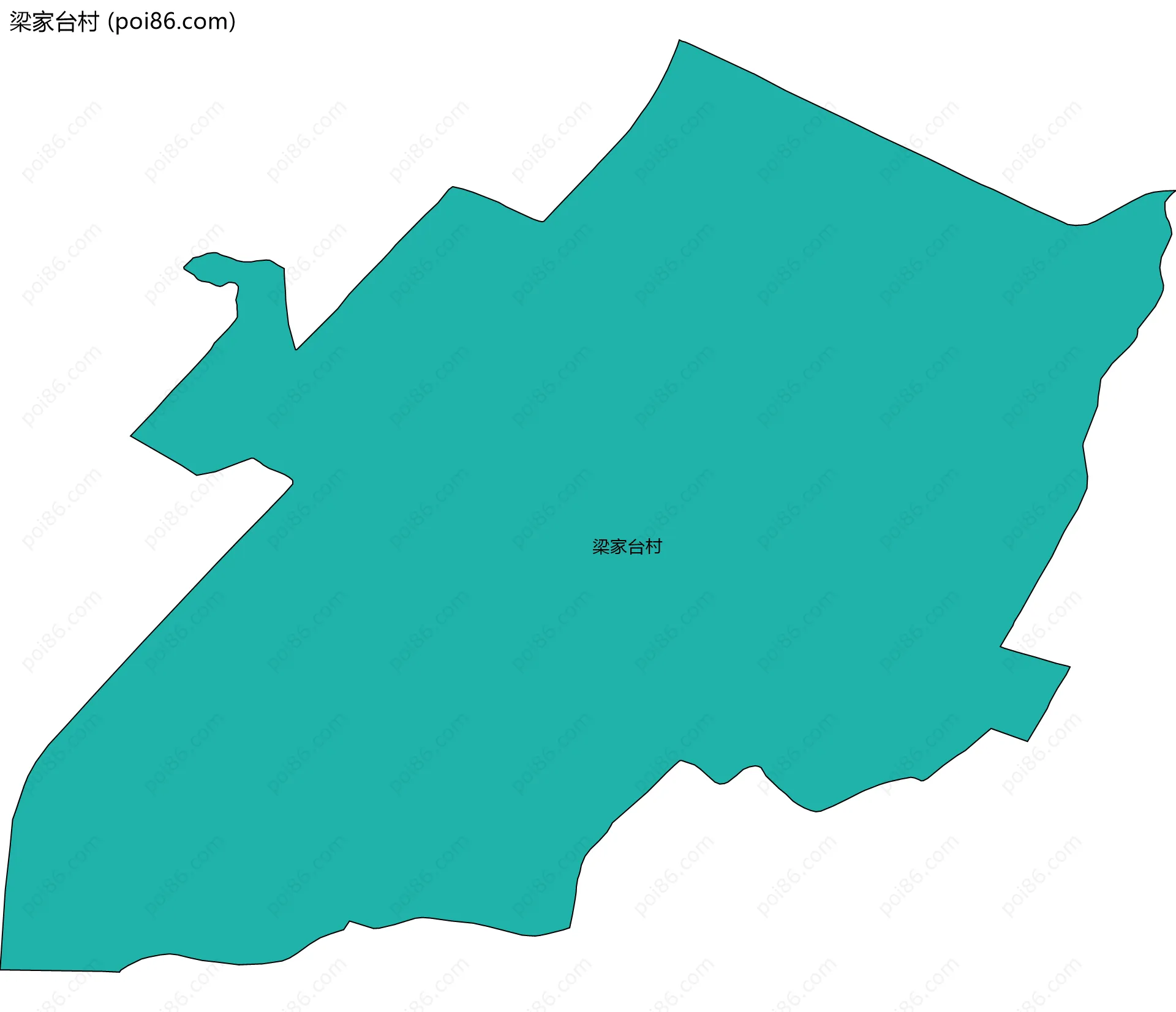 梁家台村边界地图