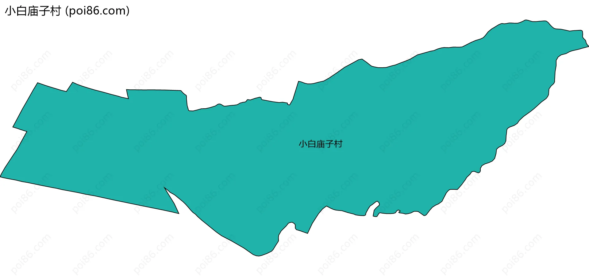 小白庙子村边界地图