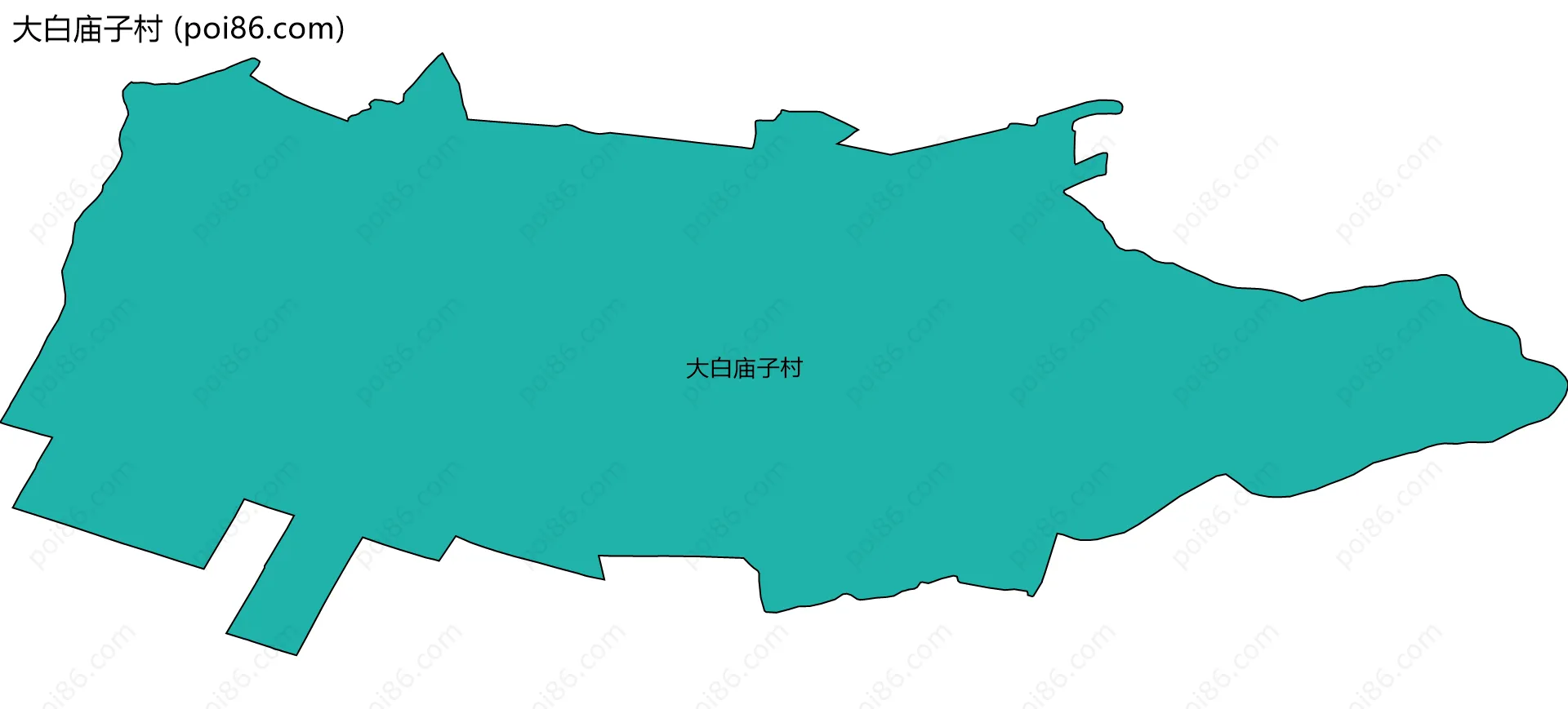 大白庙子村边界地图