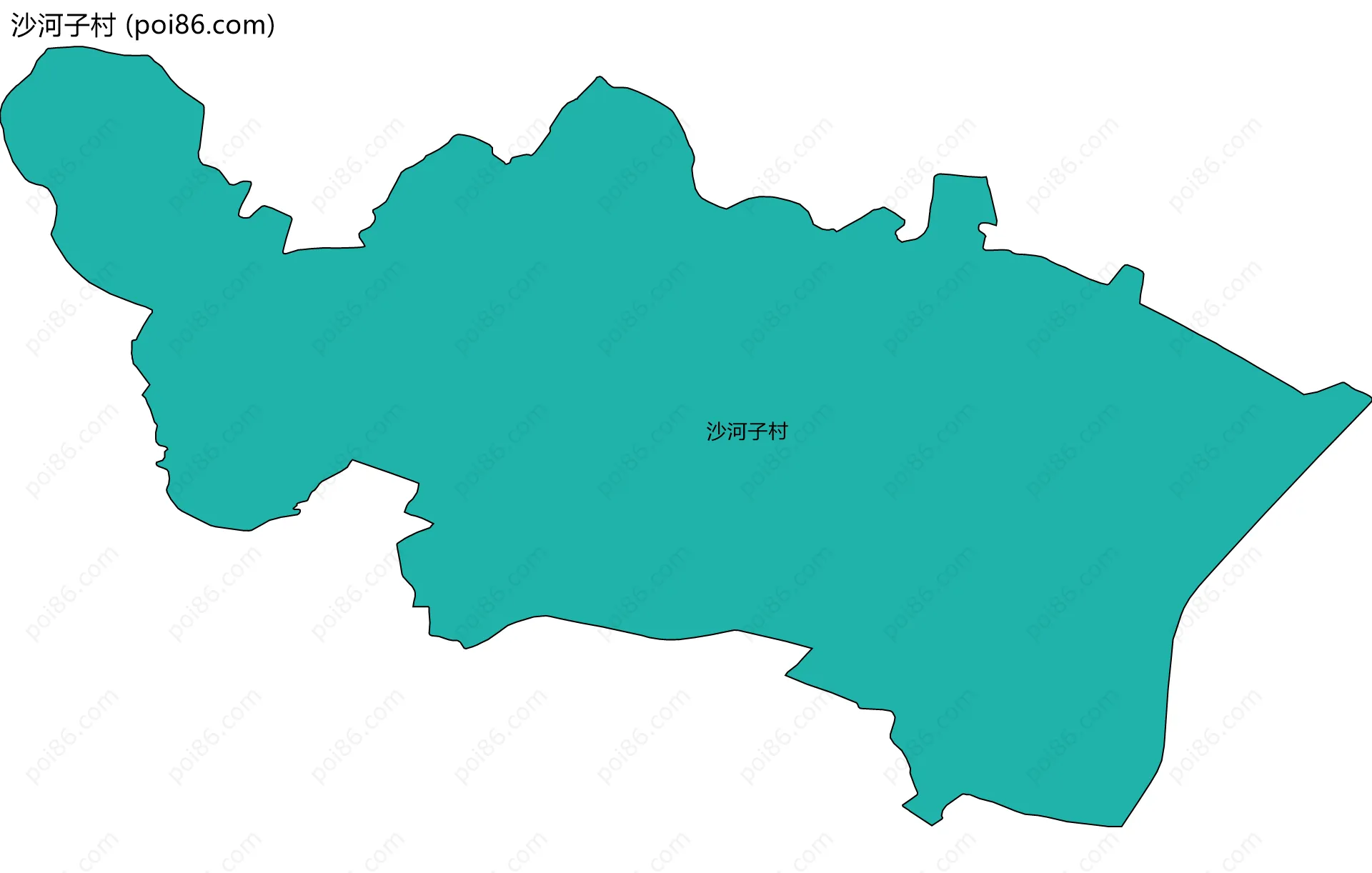 沙河子村边界地图