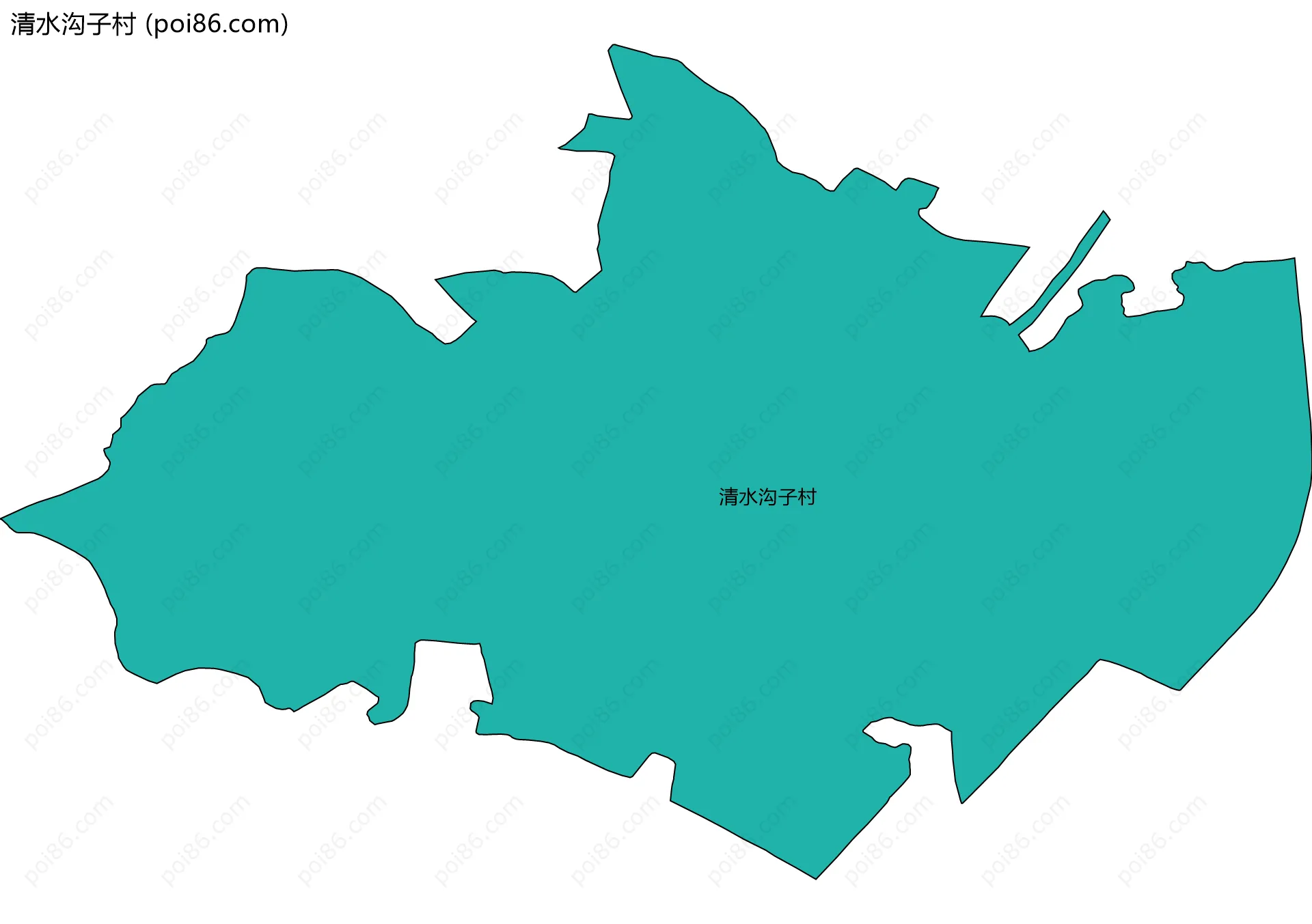 清水沟子村边界地图