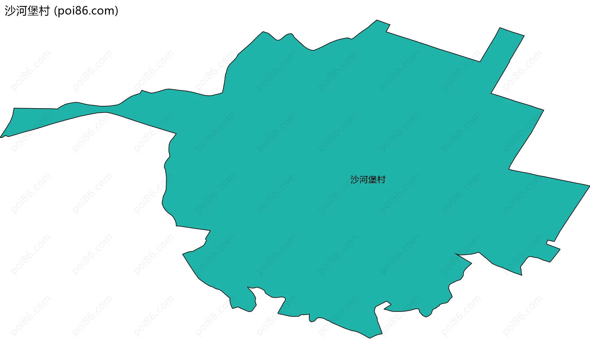 沙河堡村边界地图