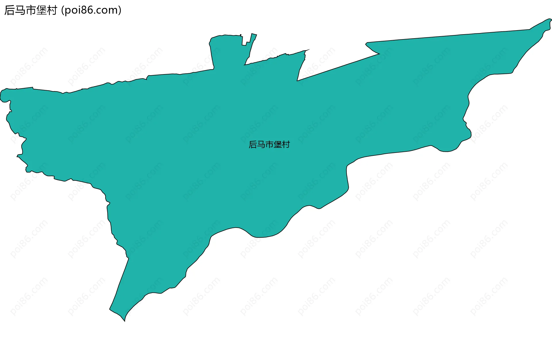 后马市堡村边界地图