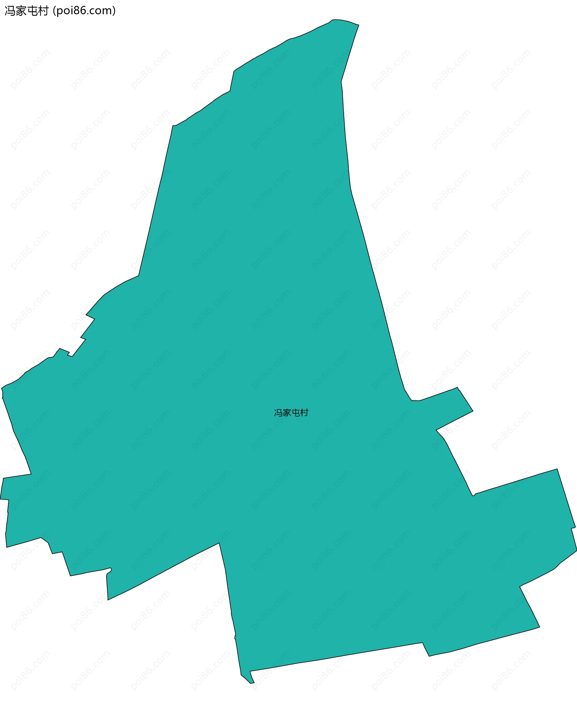 冯家屯村边界地图