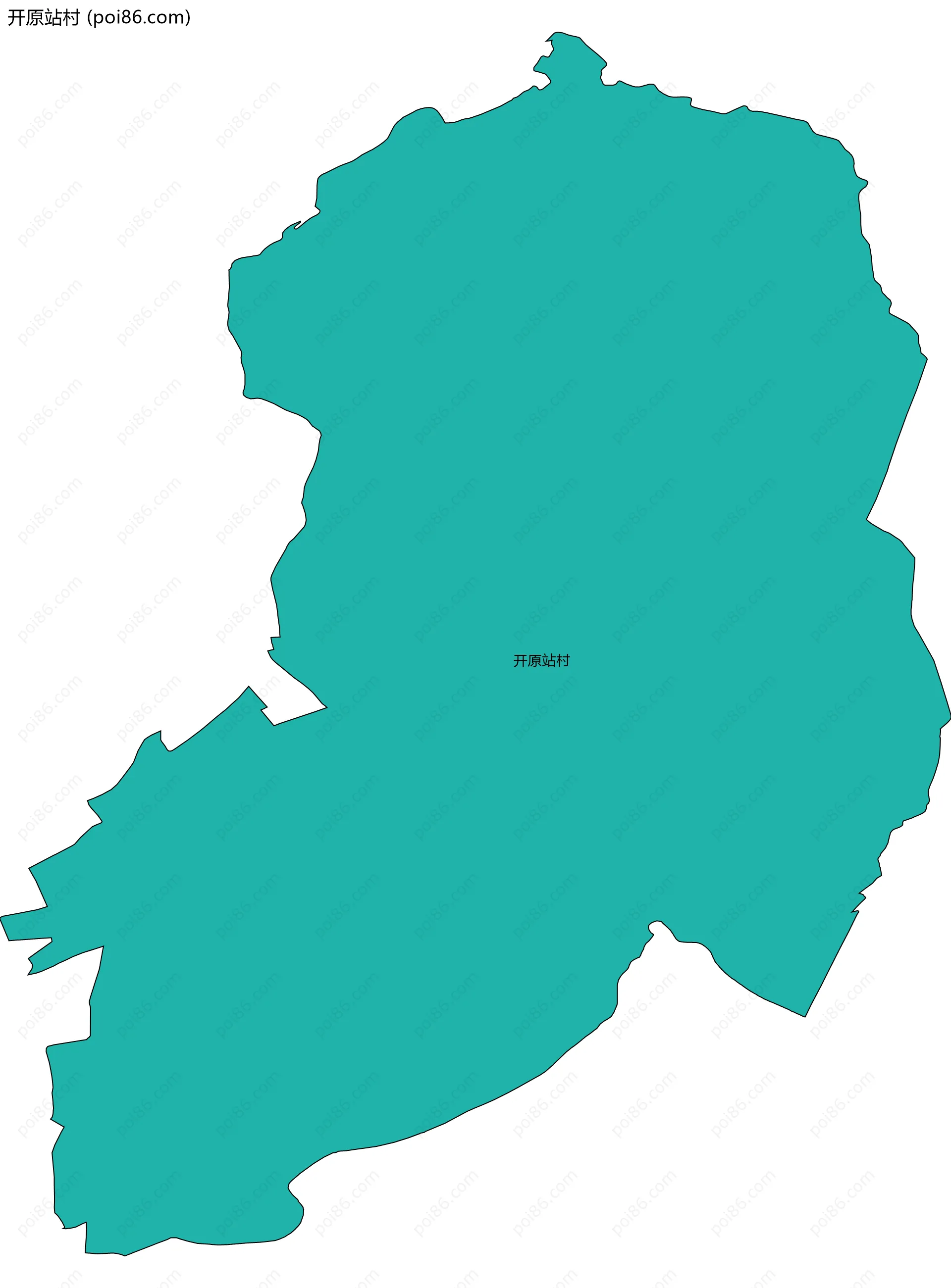 开原站村边界地图