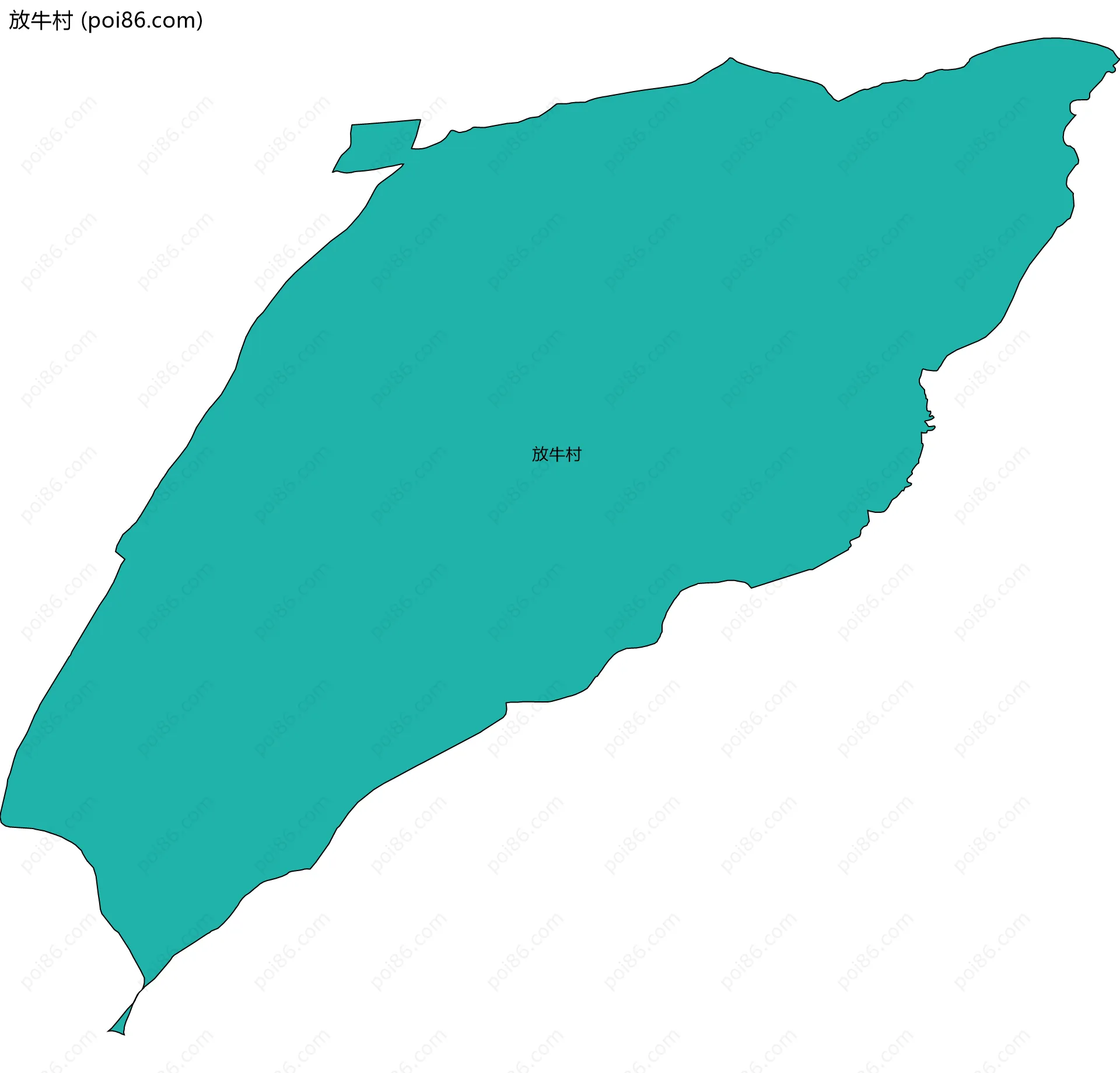 放牛村边界地图