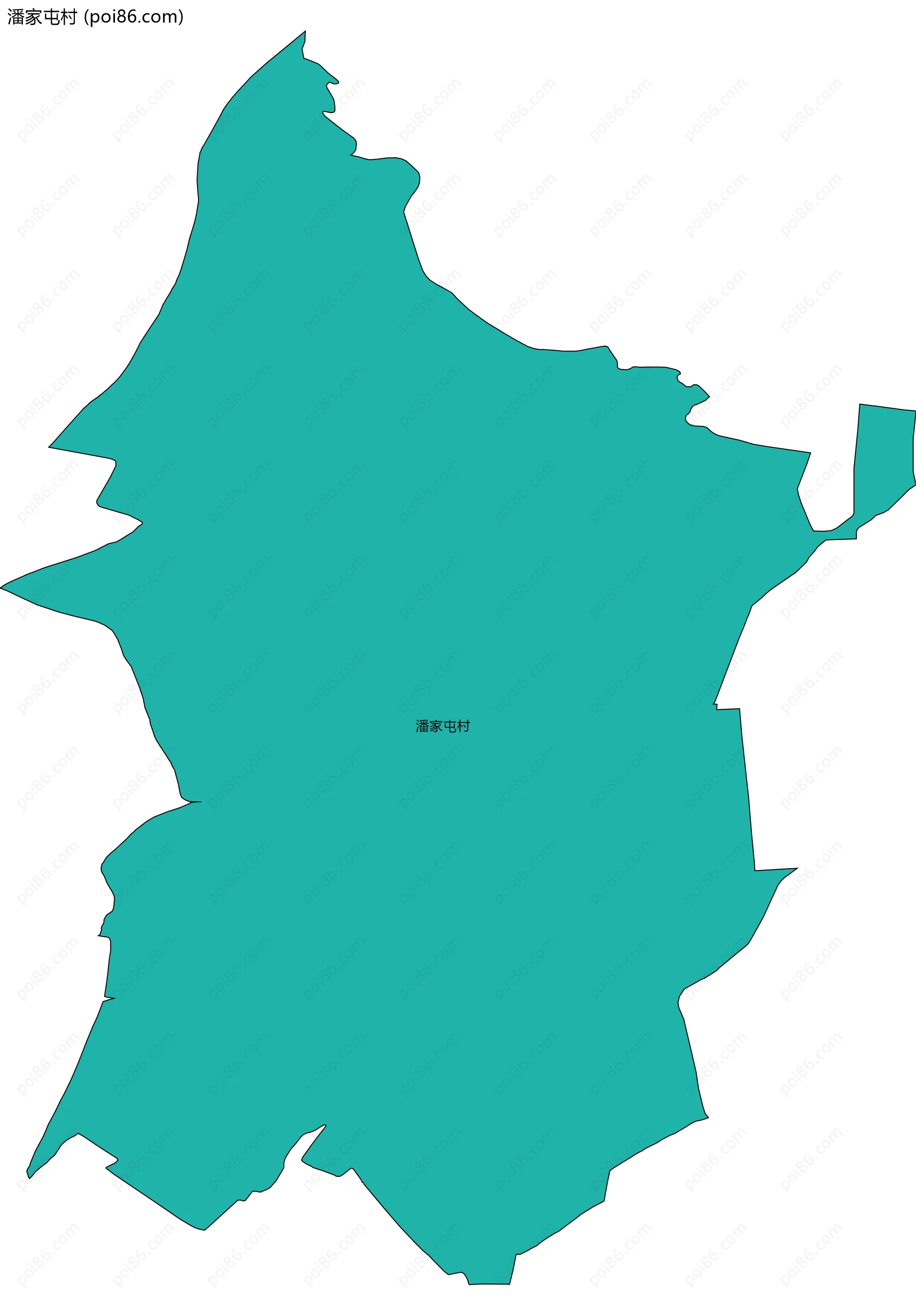 潘家屯村边界地图