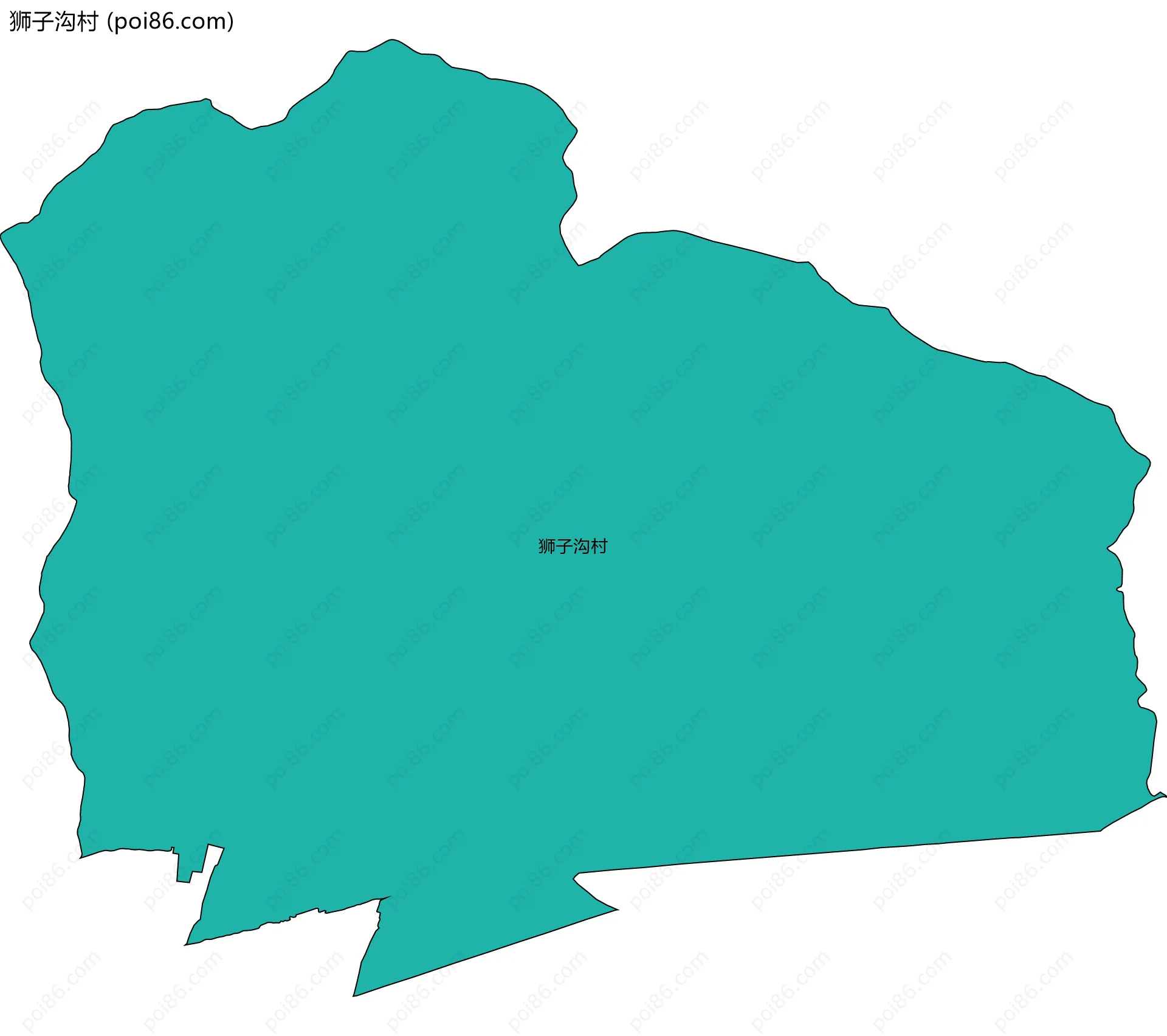 狮子沟村边界地图