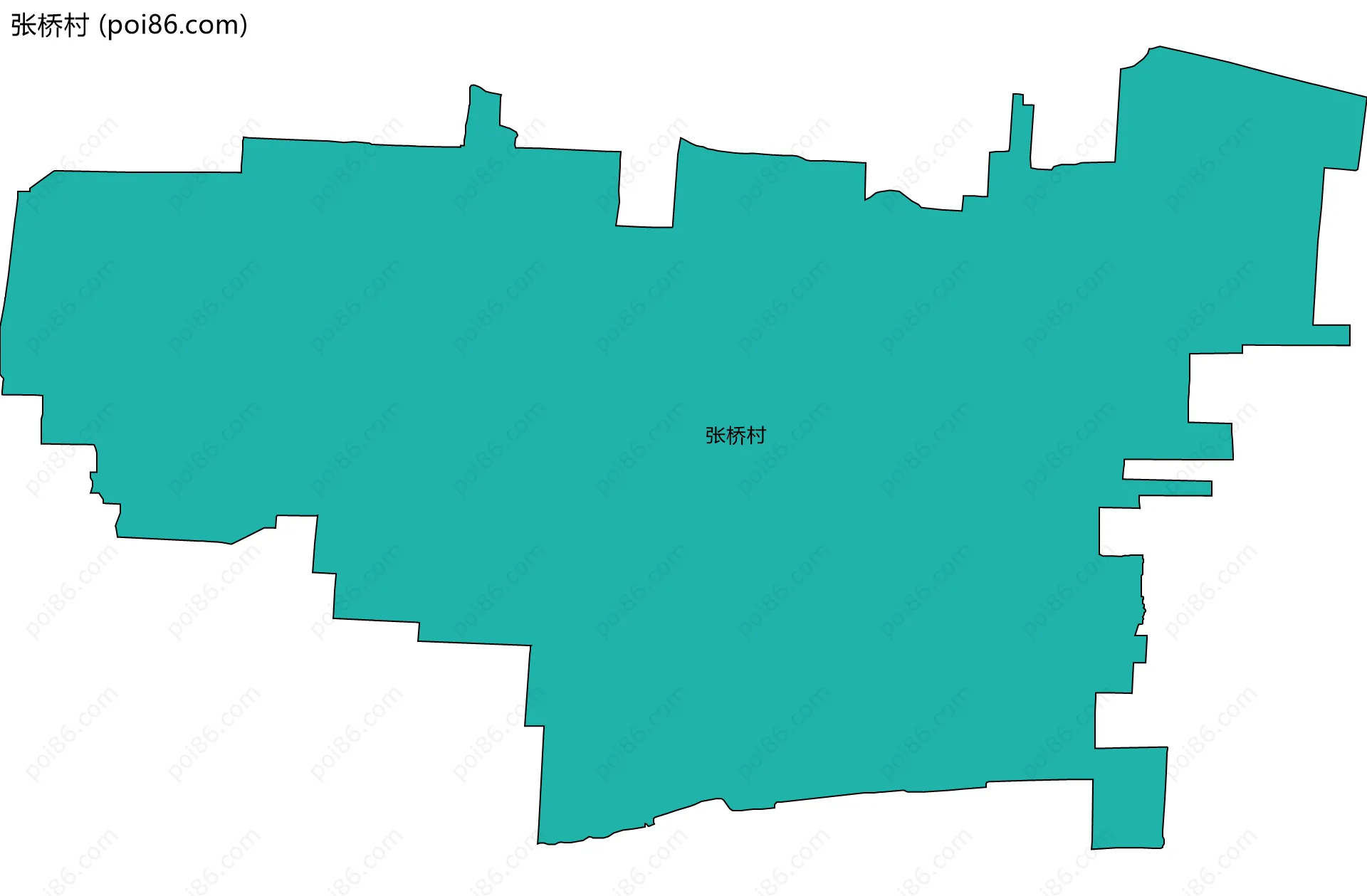 张桥村边界地图