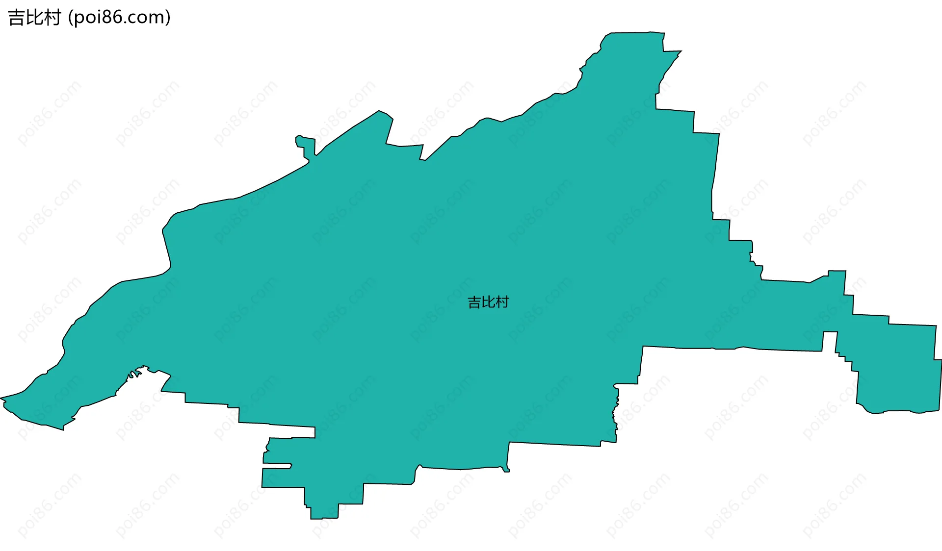 吉比村边界地图