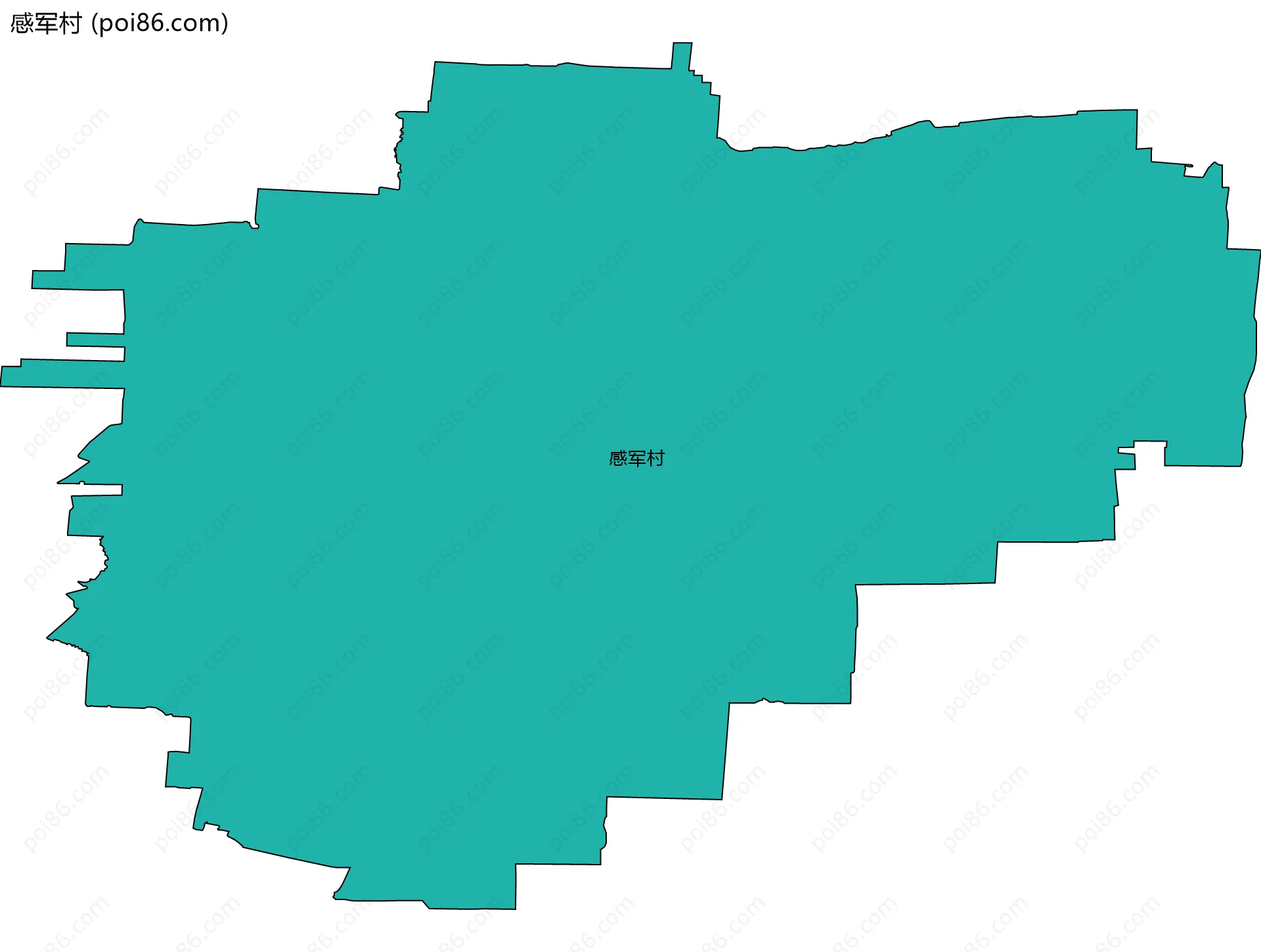 感军村边界地图