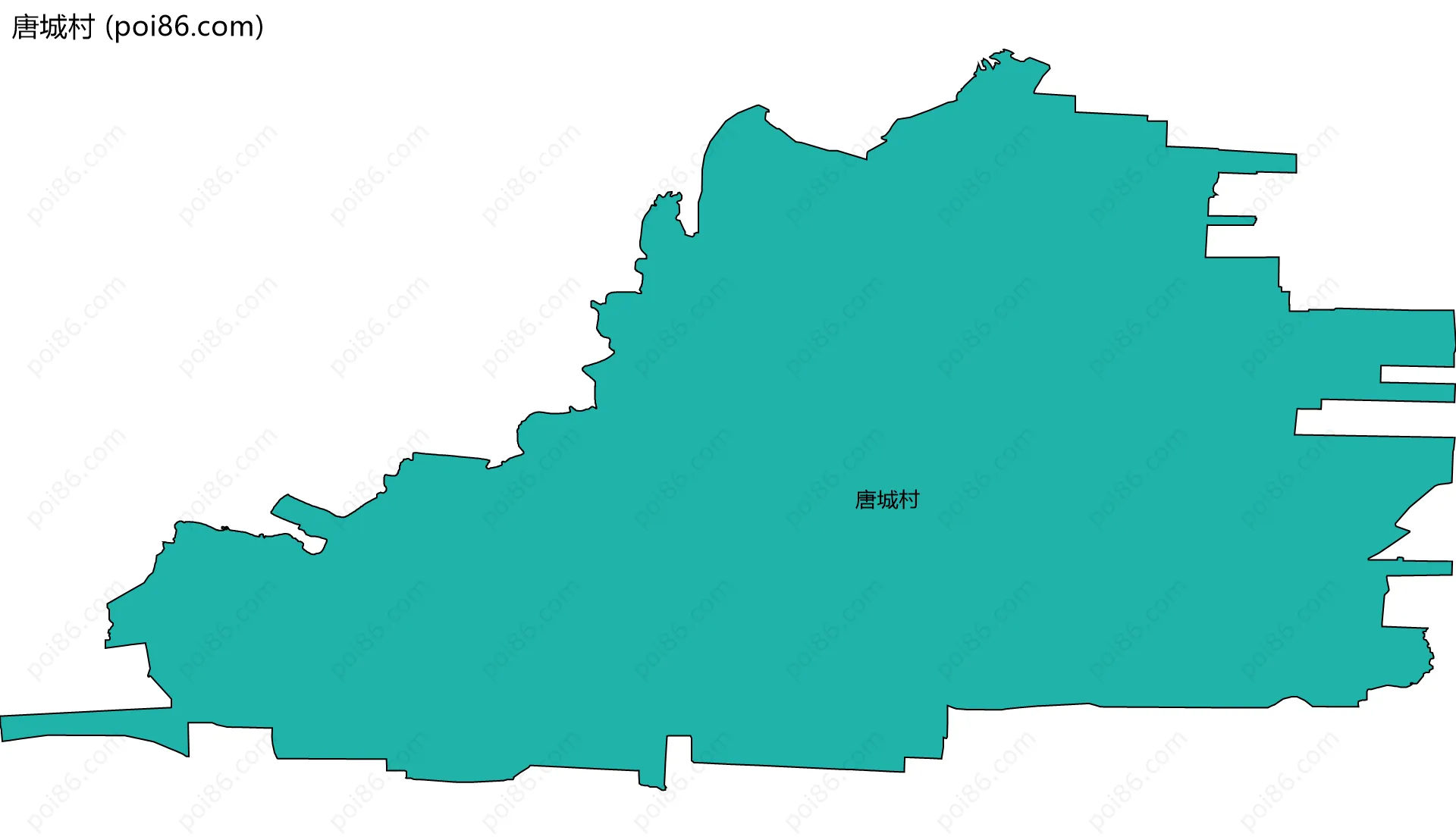 唐城村边界地图