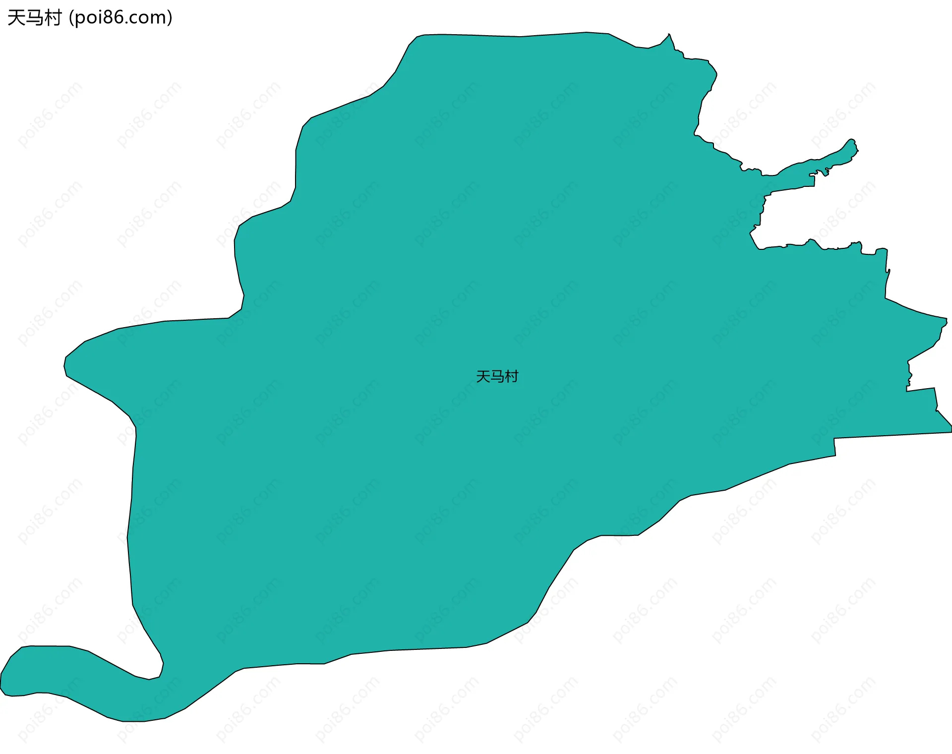 天马村边界地图