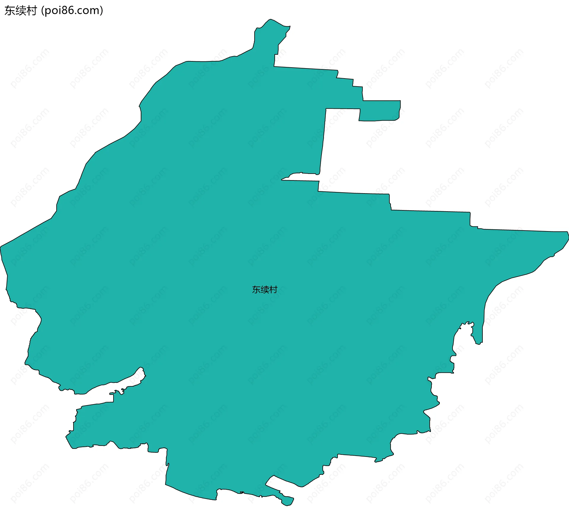 东续村边界地图