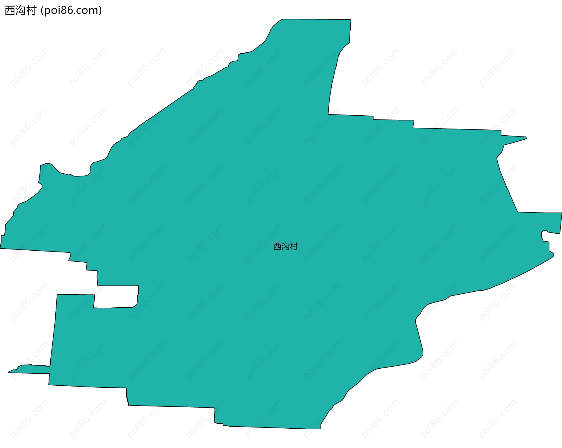 西沟村边界地图