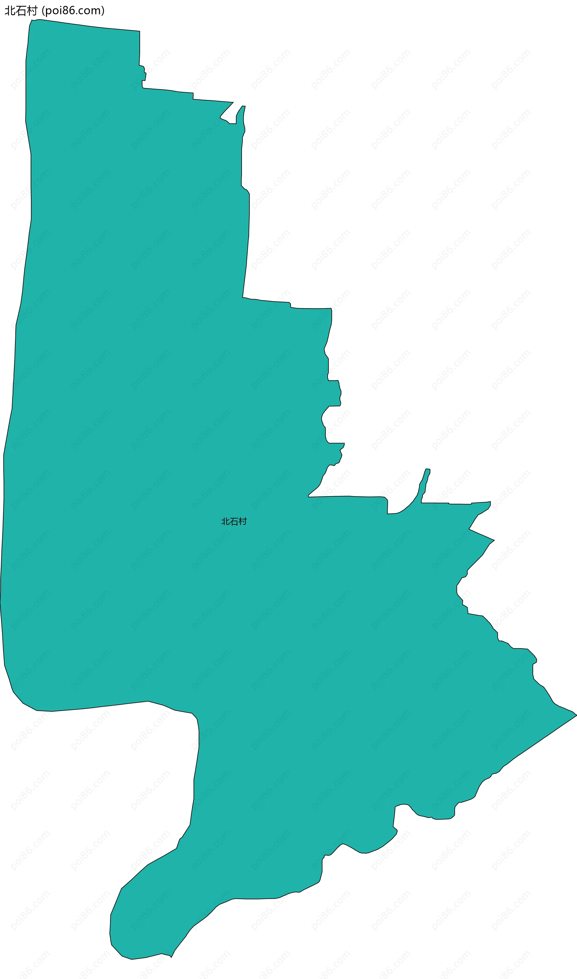 北石村边界地图