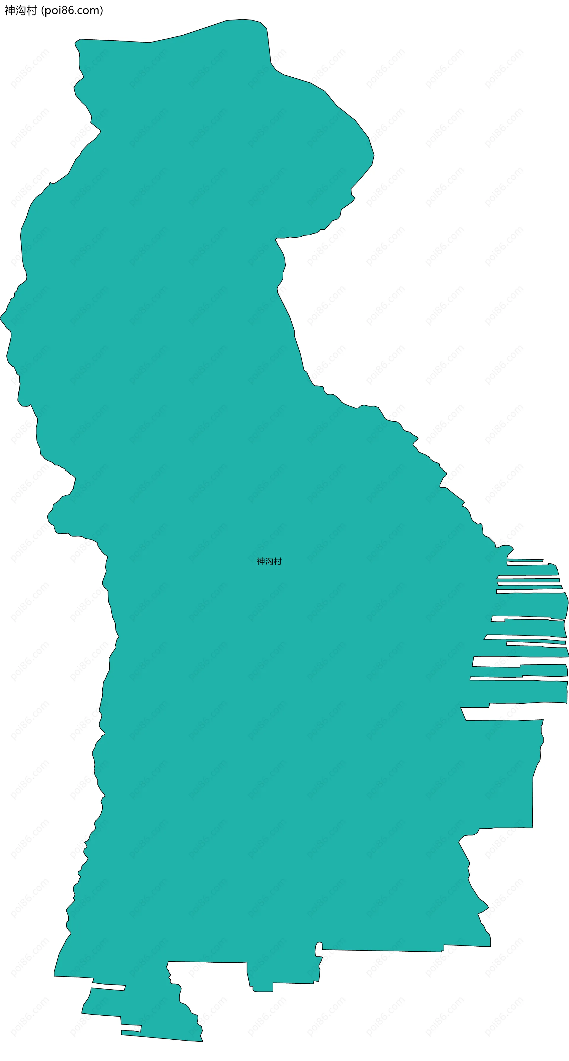 神沟村边界地图