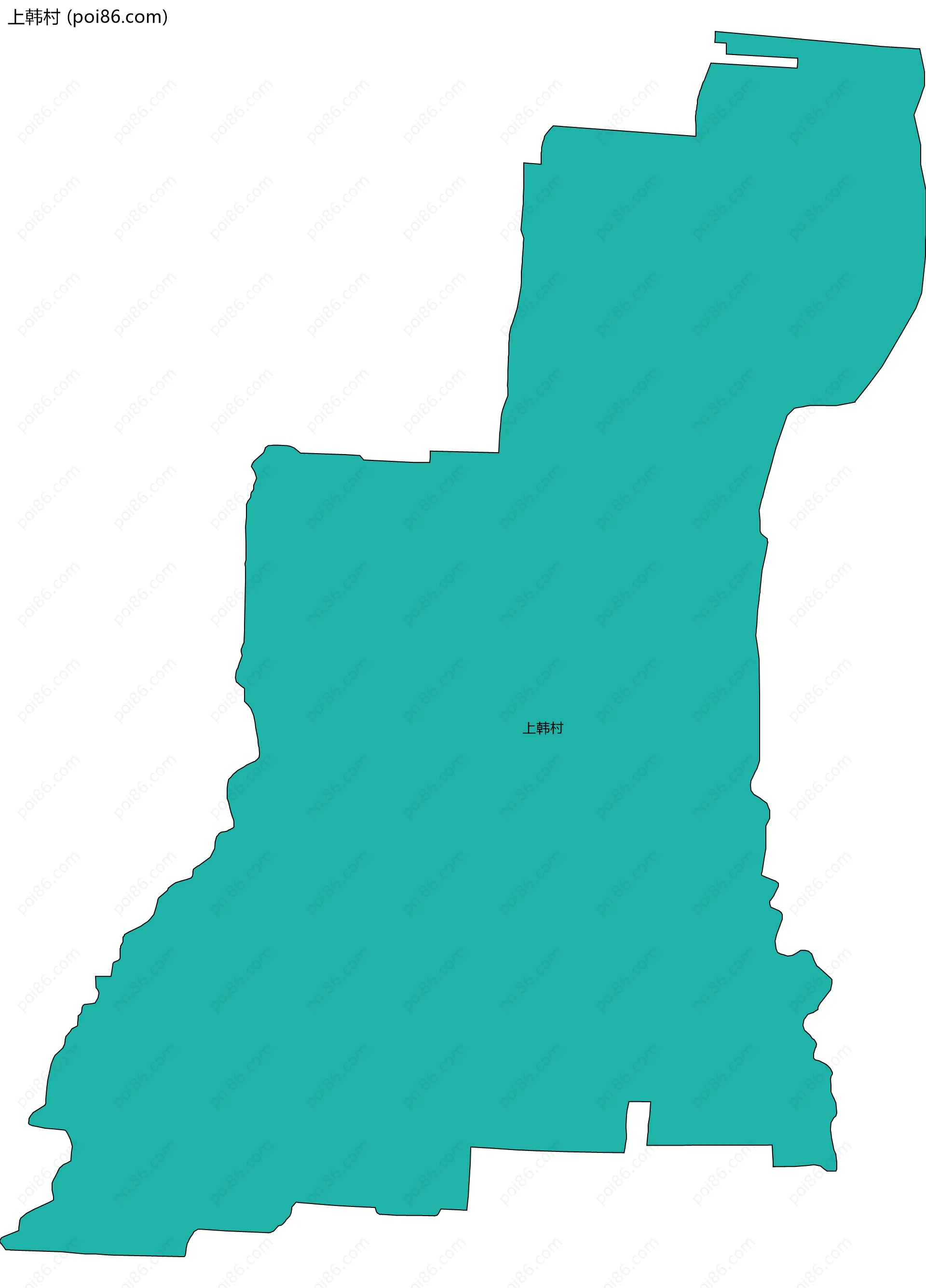 上韩村边界地图