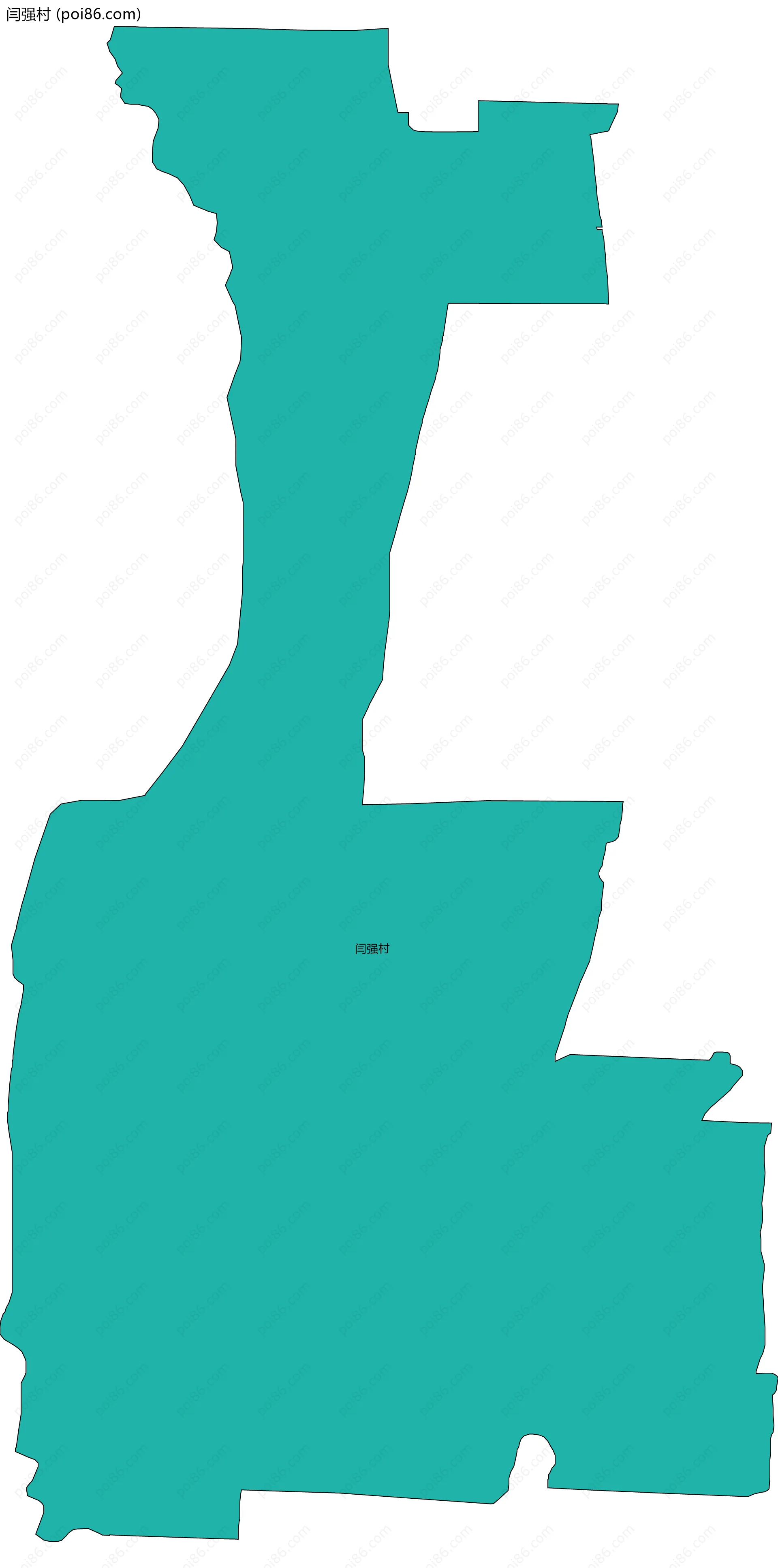 闫强村边界地图