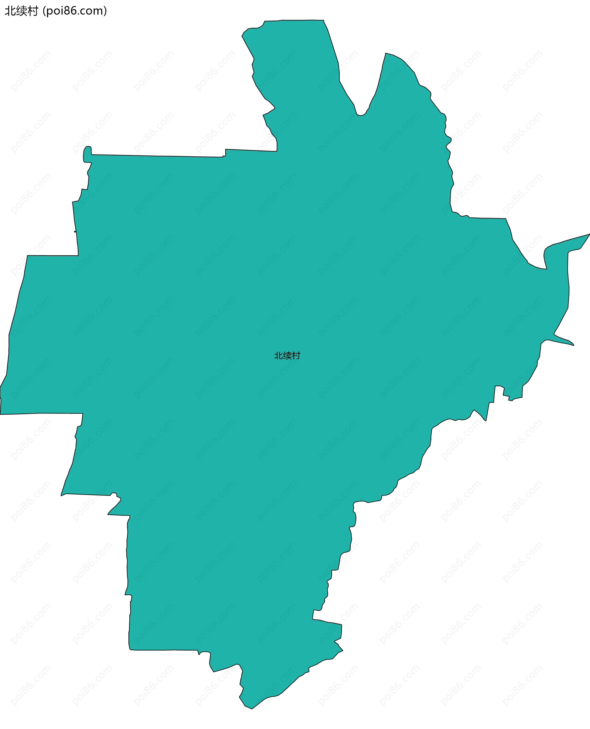 北续村边界地图