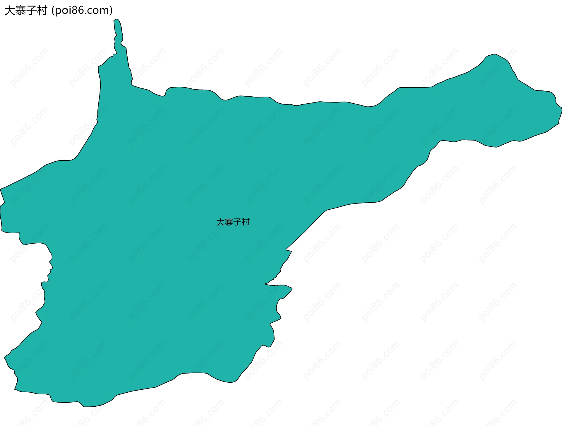 大寨子村边界地图