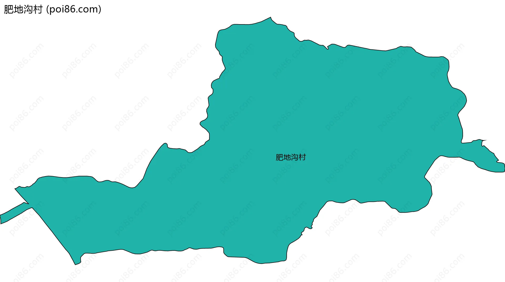 肥地沟村边界地图