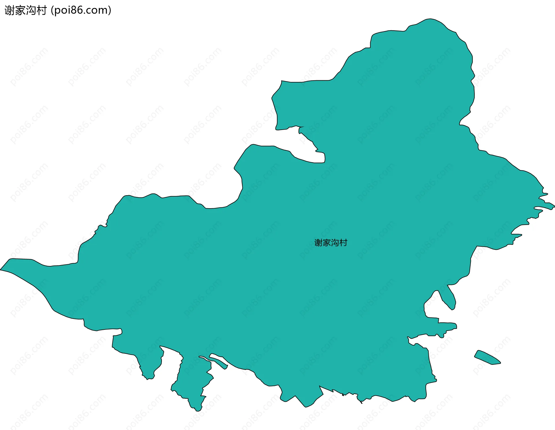 谢家沟村边界地图