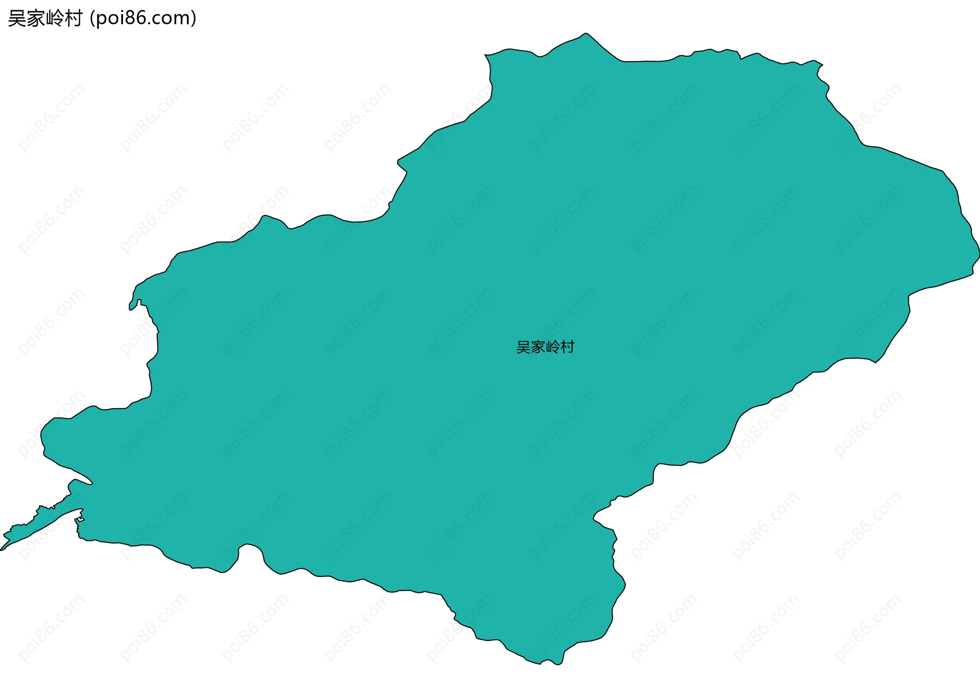 吴家岭村边界地图