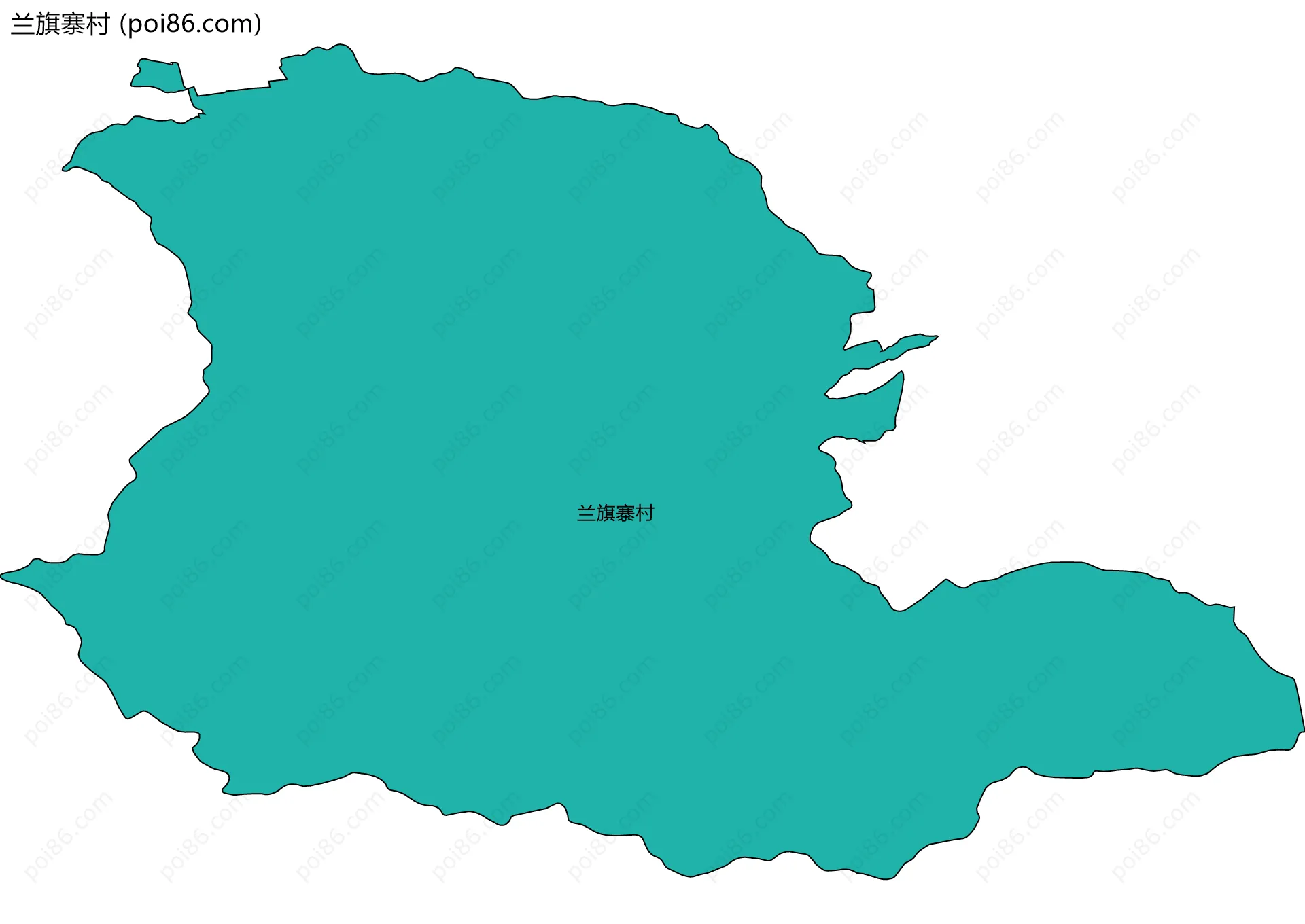 兰旗寨村边界地图