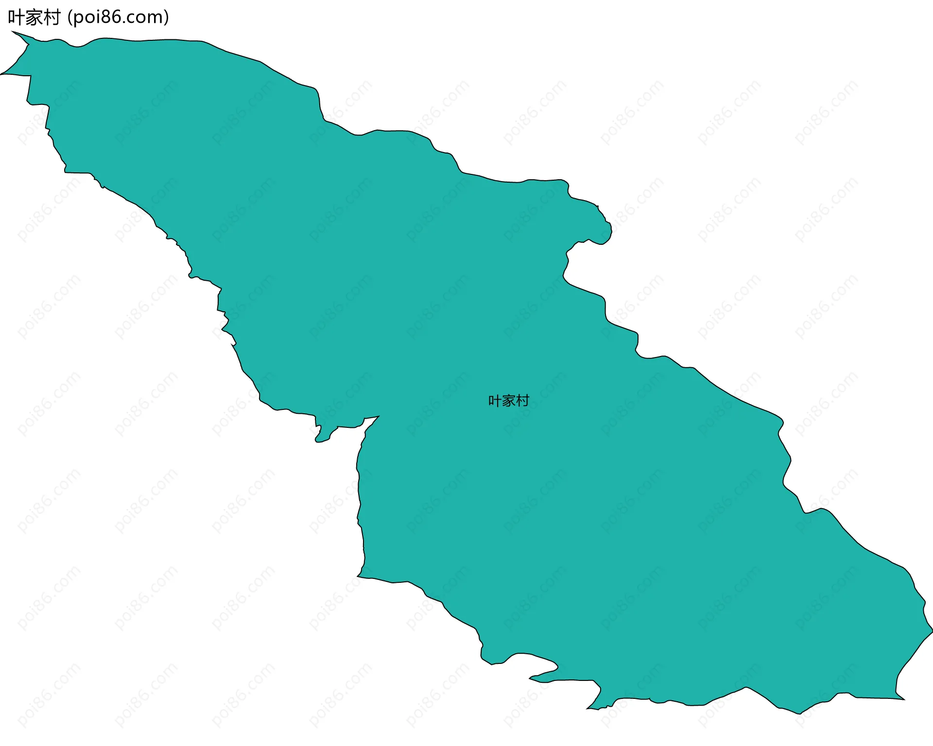 叶家村边界地图